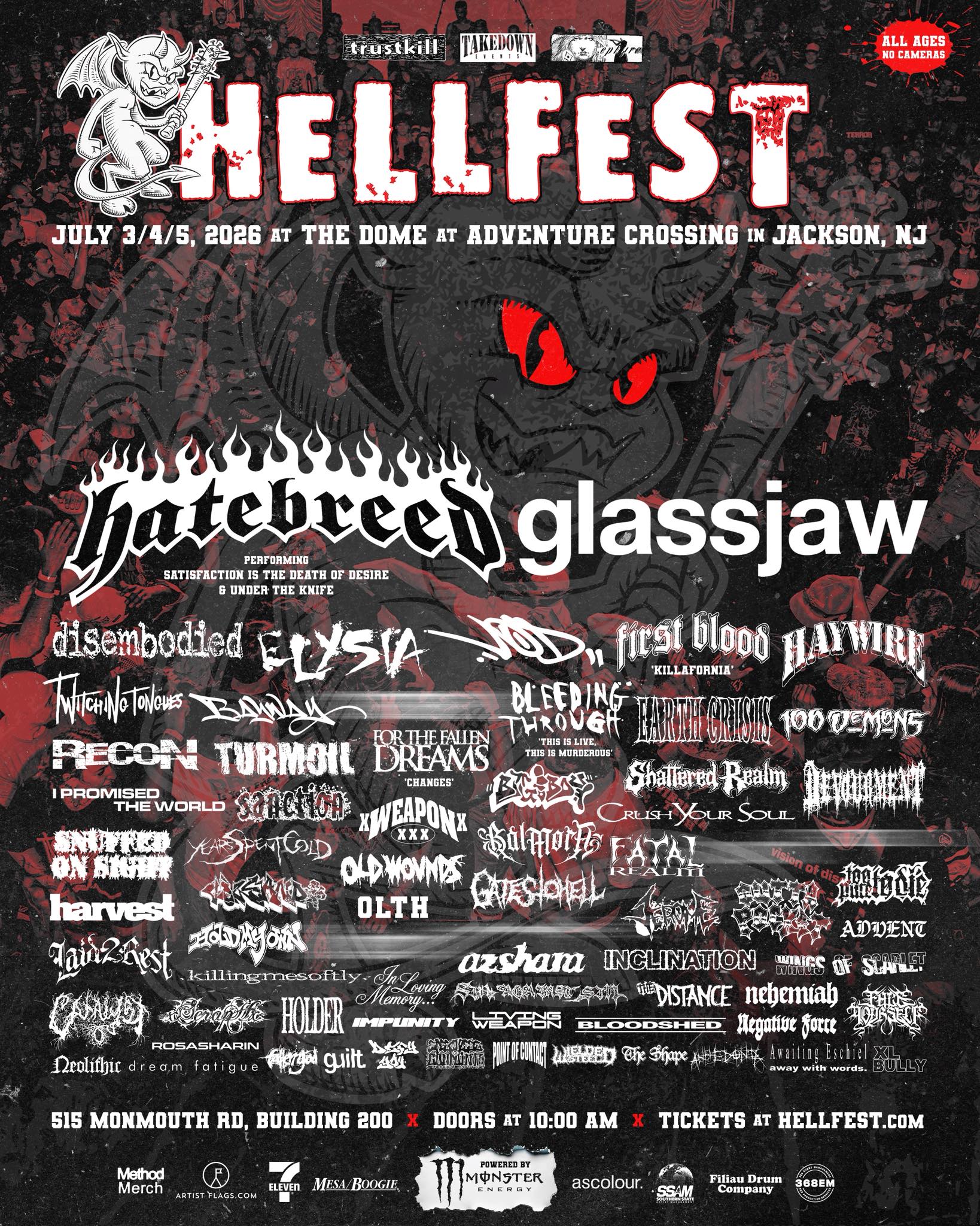 Hellfest 2026 lineup and tickets at The Dome in Jackson, NJ