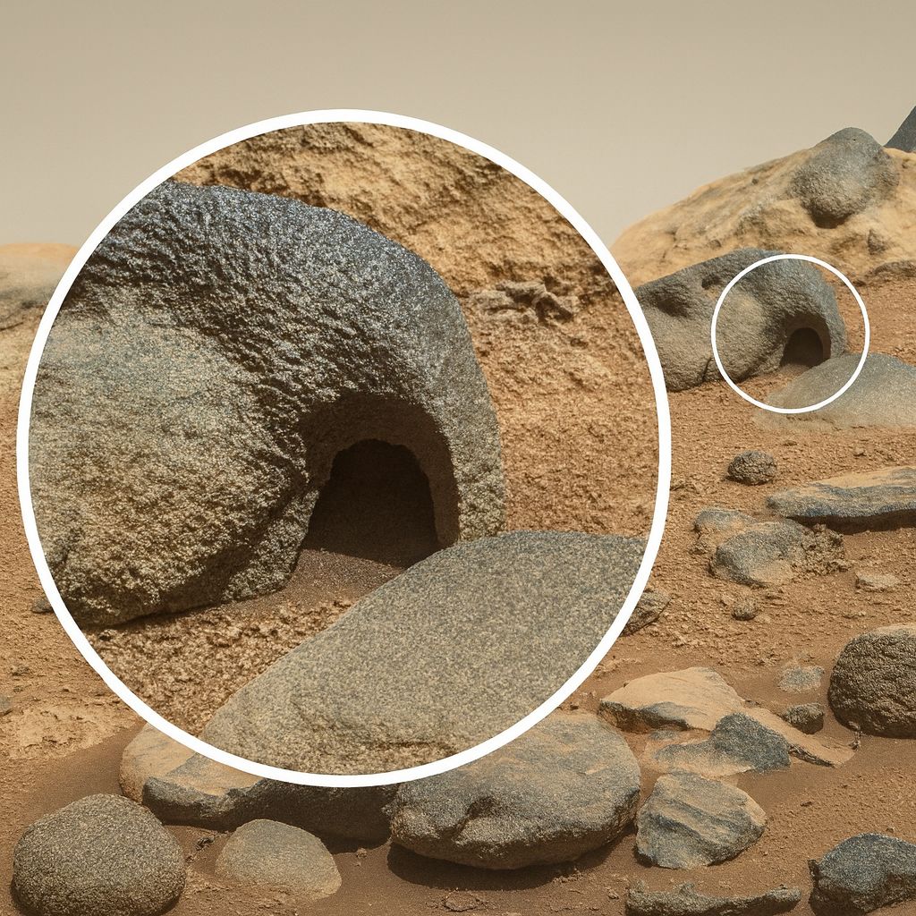 Space - 🪨 Mysterious Cave-Like Rock on Mars! 🪐 NASA’s rover captured ...