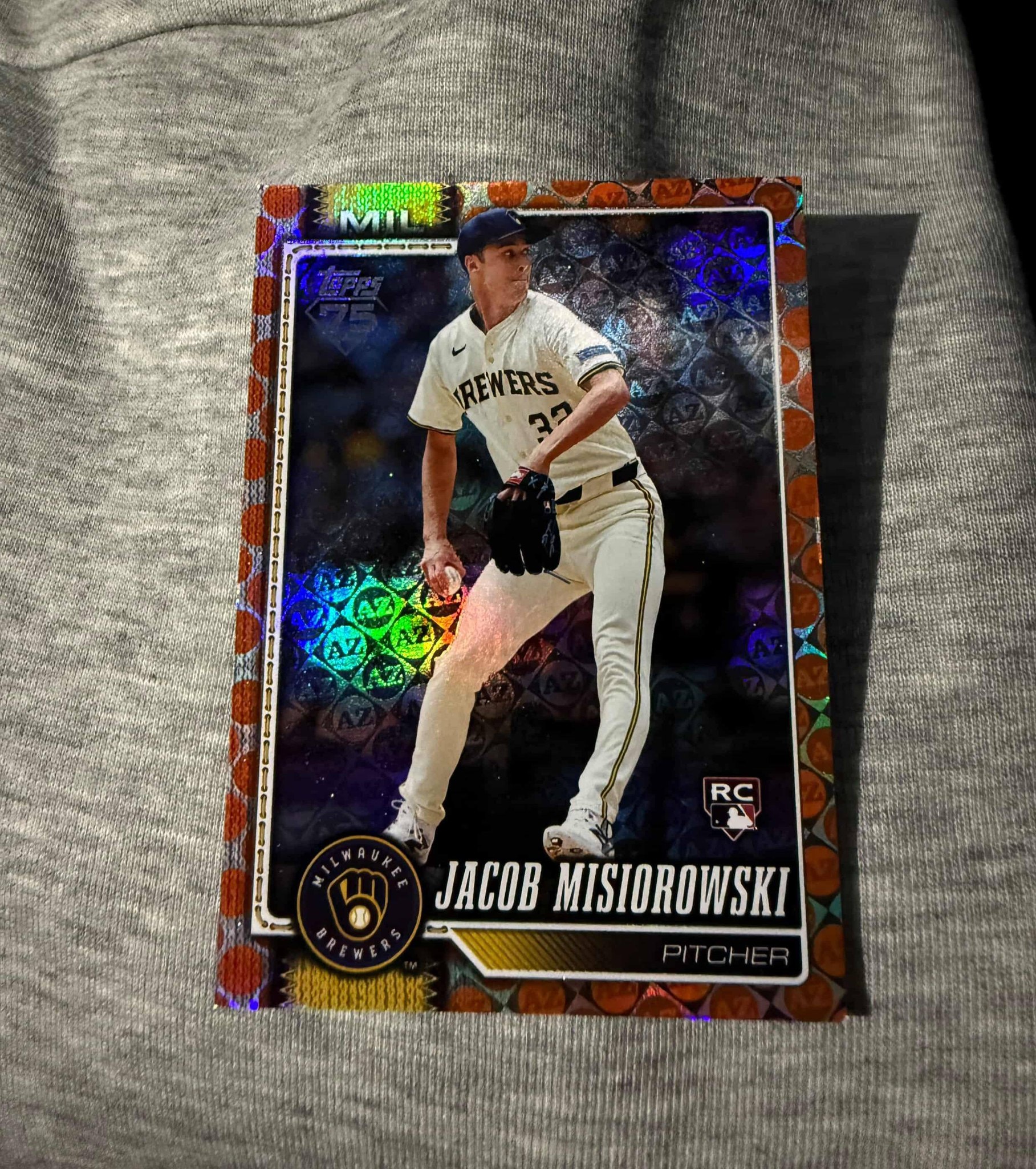 Pulled Jacob Misiorowski rookie card from Bowman mega box