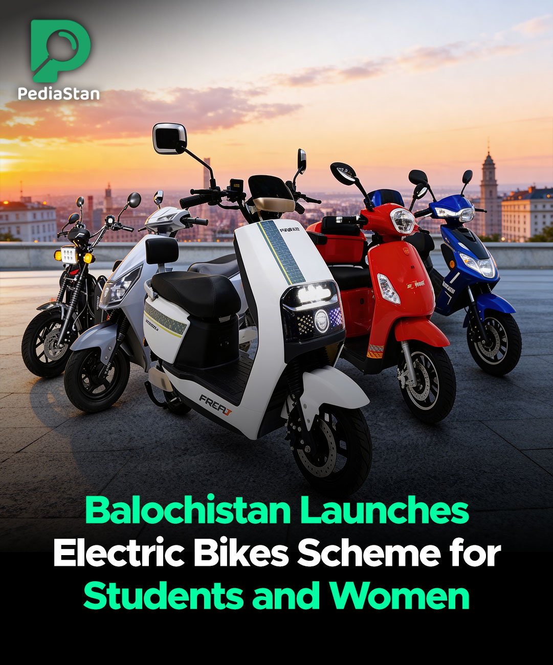 Balochistan government has launched an electric bike scheme aimed