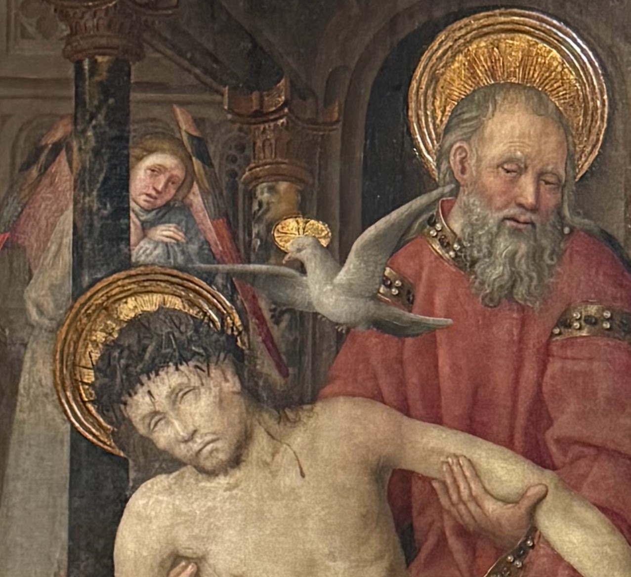 Trinity and weeping angel, 1465-1470 **Antoine de Lonhy, ** Born 