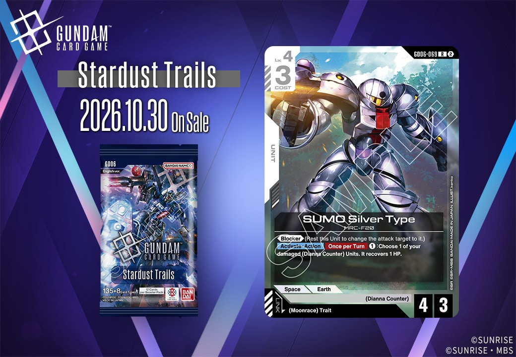 Gundam Card Game introduces Sumo Silver Type in Stardust Trails