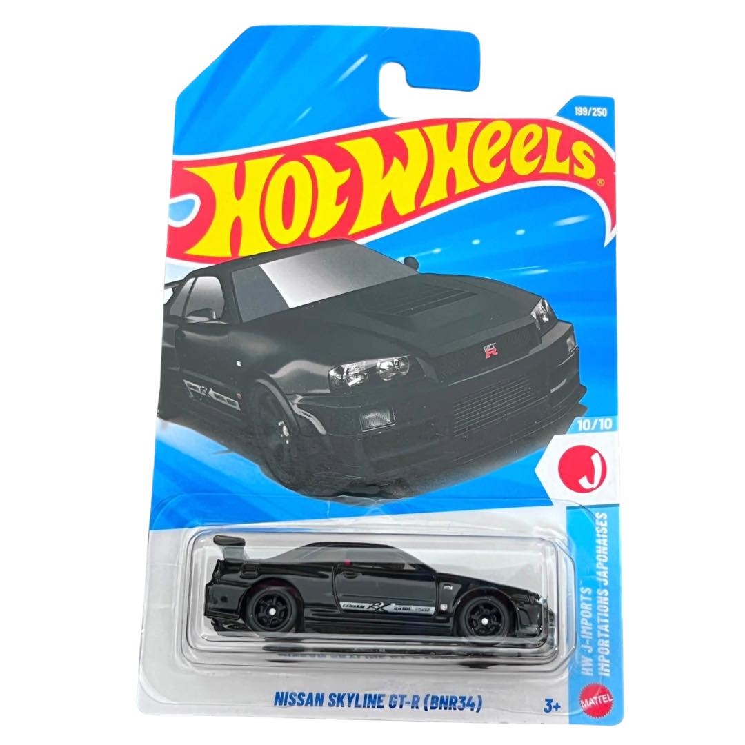 2026 Hot Wheels Mainline Nissan Skyline GT-R BNR34 Black Release