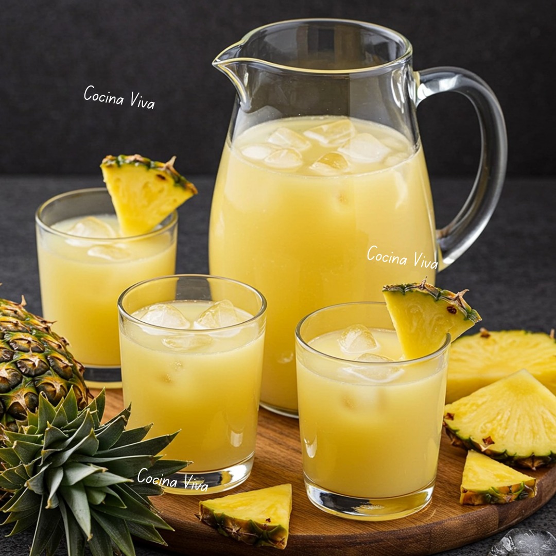 Cocina - AGUA FRESCA DE PIÑA COLADA Ingredientes 1 piña madura, pelada ...