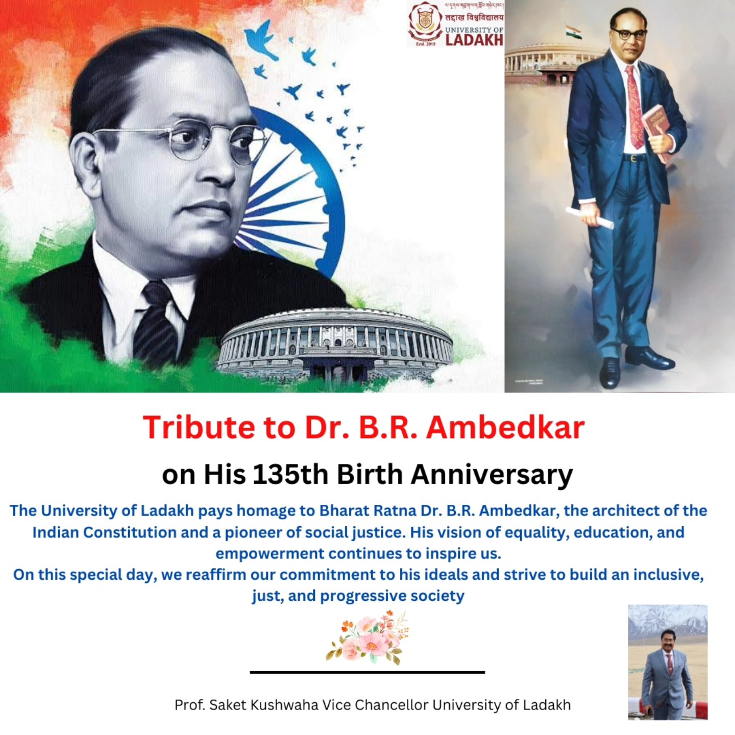 University - The University of Ladakh pays homage to Bharat Ratna Dr. B ...