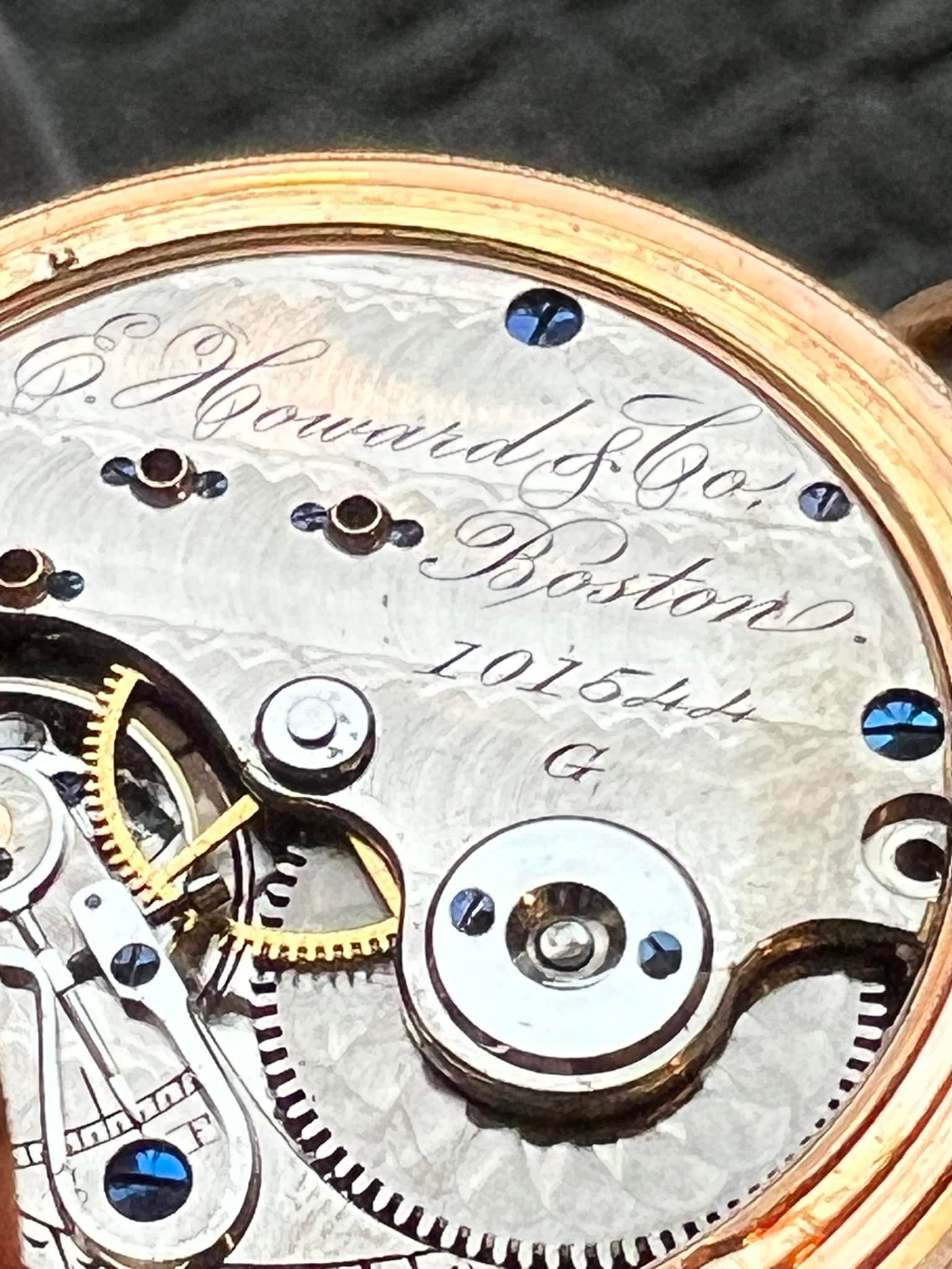 Cadran De Montre De Poche Vintage E Howard & Co Boston - Émail Chiffres Romains - Occasion