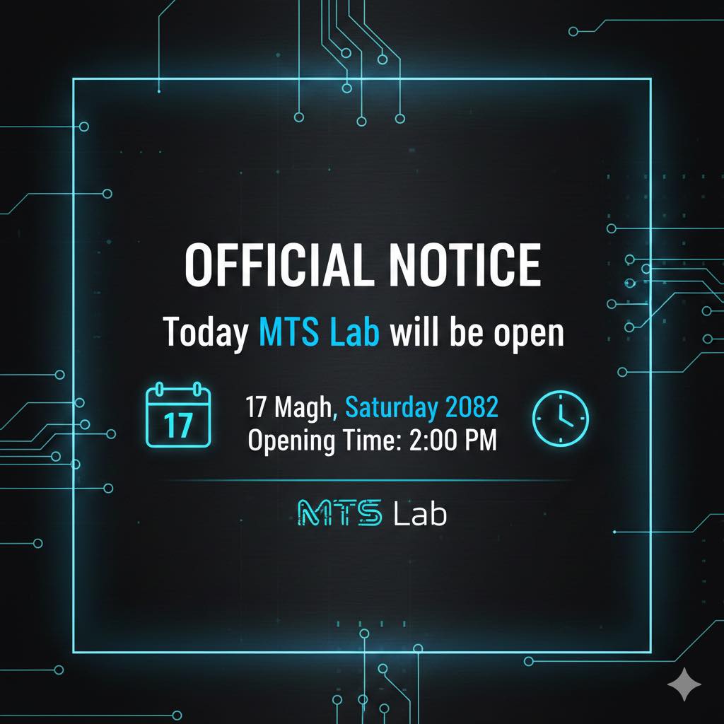 MTS Lab - 🚨 OFFICIAL NOTICE | MTS Lab 🚨 We’re open today... | Facebook