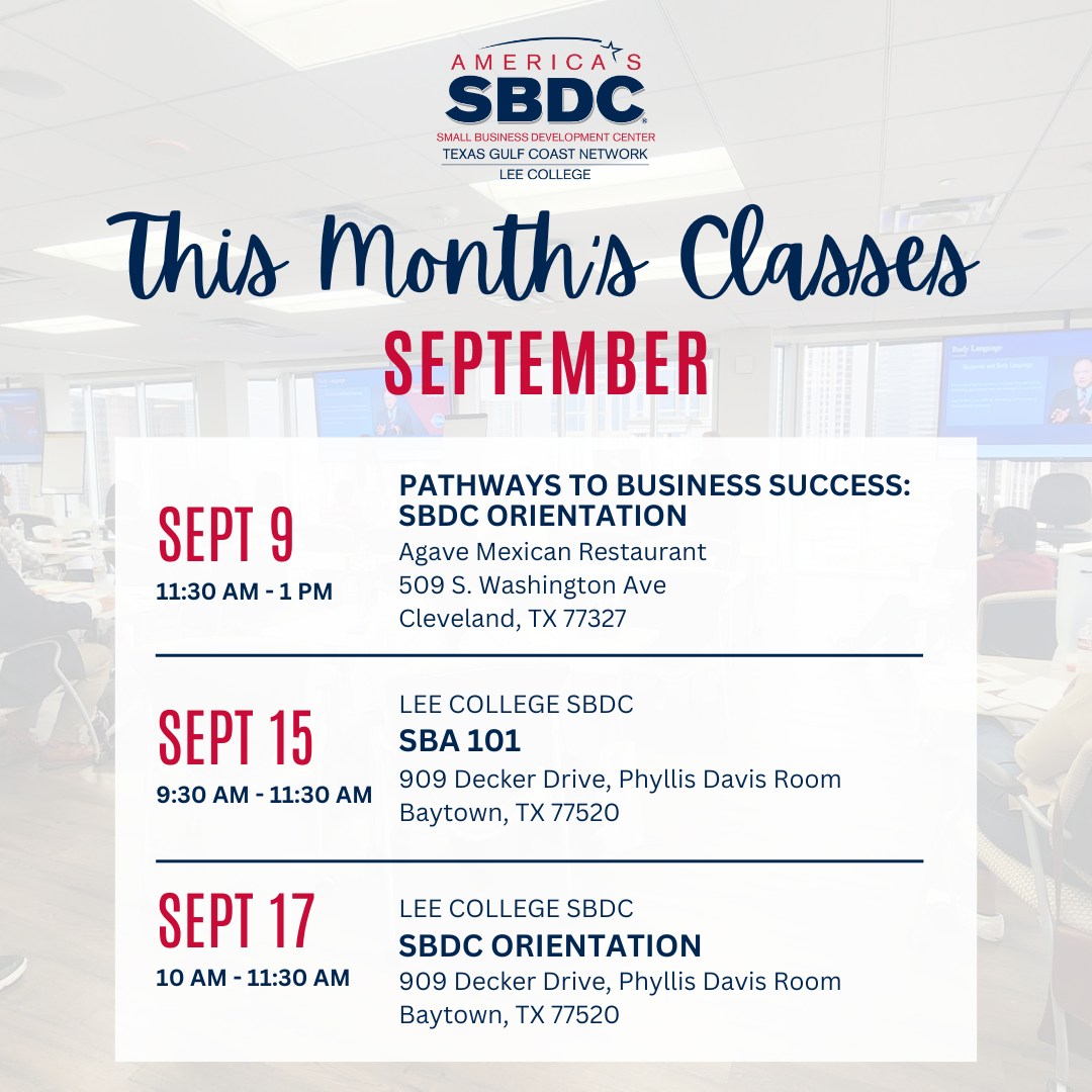 Lee College Small Business Development Center | Baytown TX