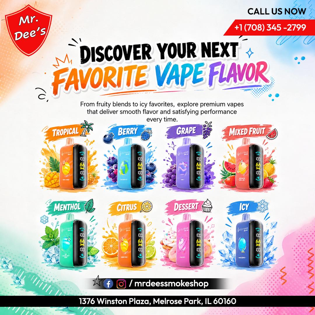every vape flavor Discover your next favorite at Mr. Dee's Smoke Shop in Melrose Park, IL Color:Blackberry Blueberry Pearl White White Widow Live Resin