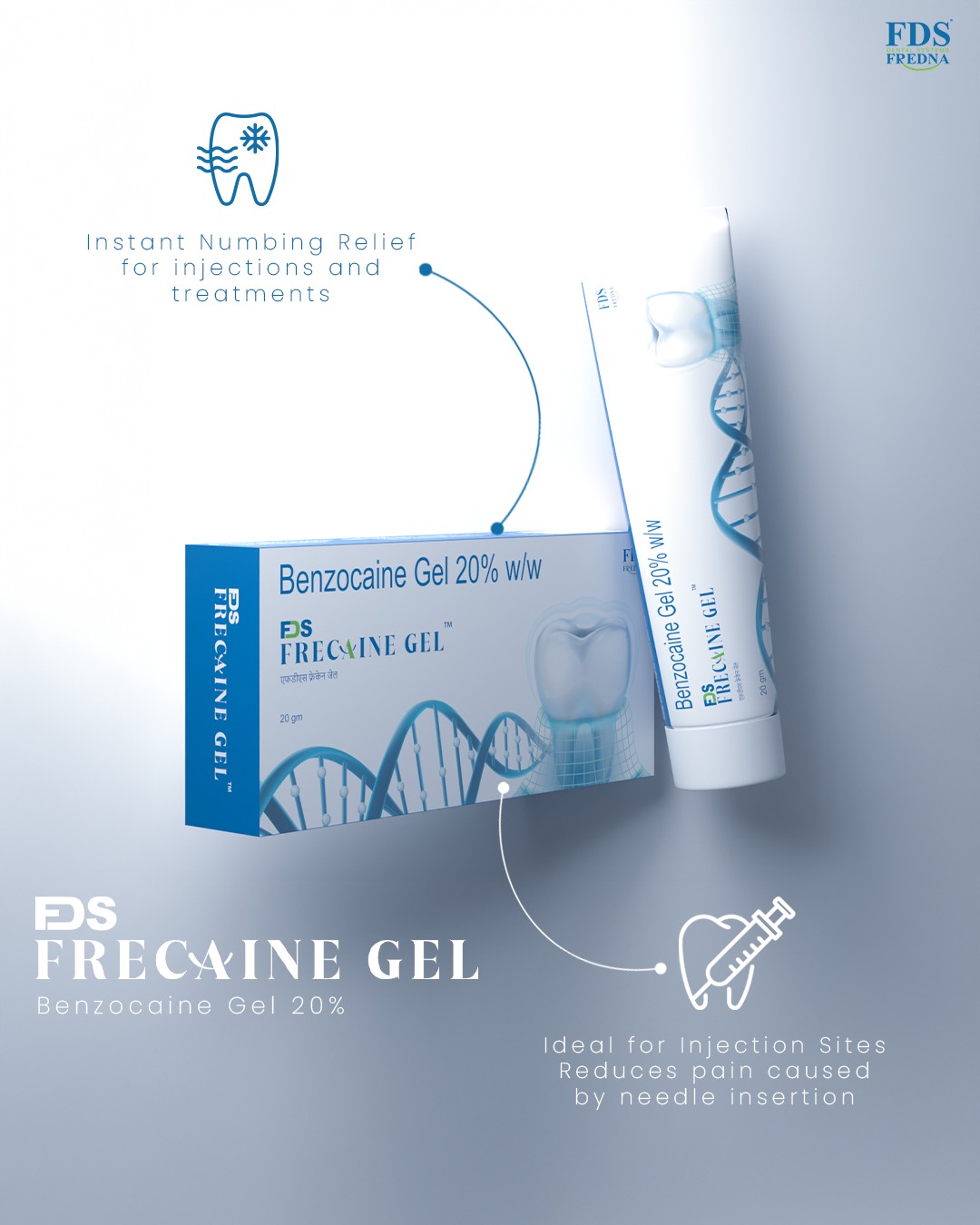 Fredna - FDS Frecaine Gel – Instant Numbing Relief for Painless ...
