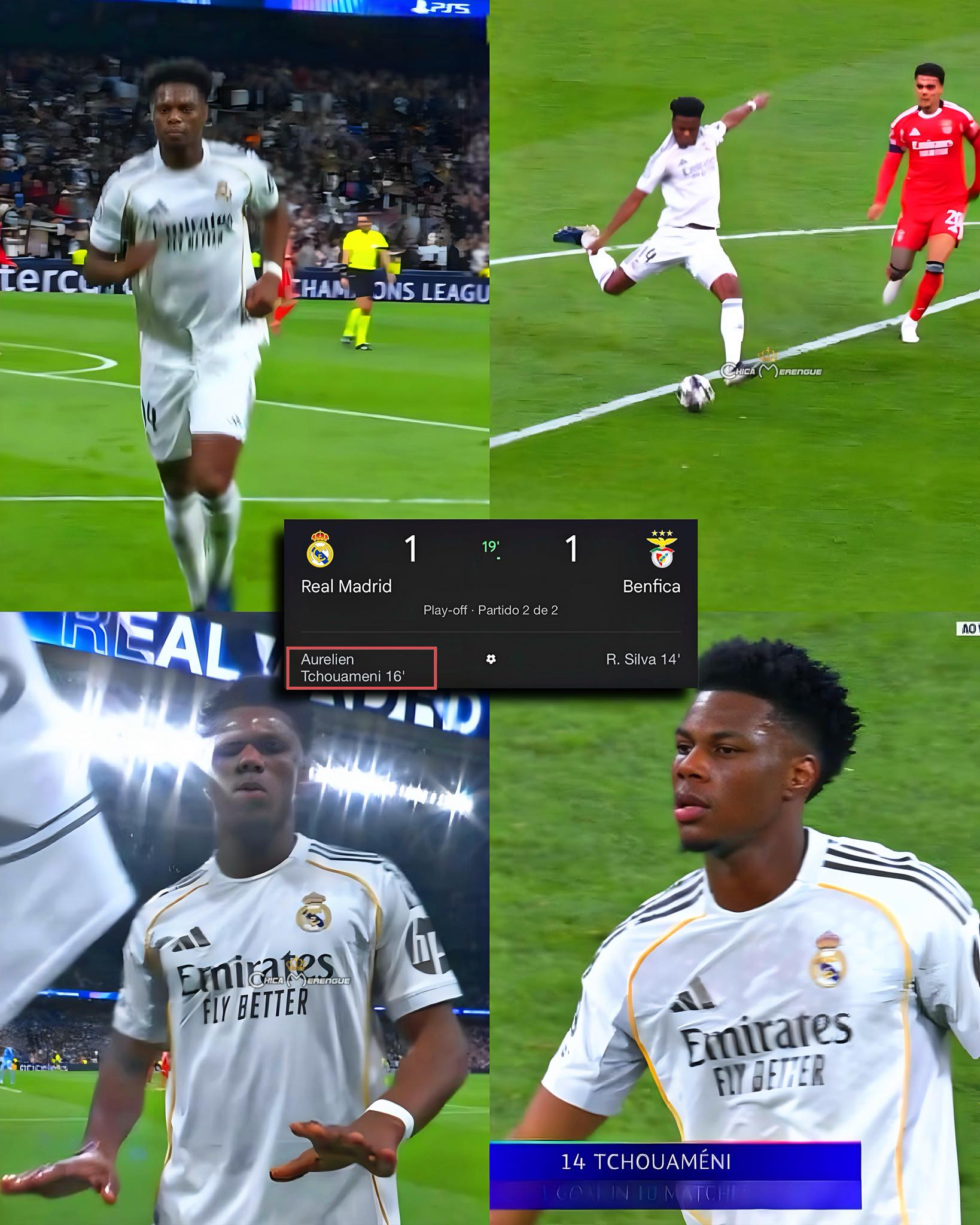Chica - GOLAZOOOOOOOOOO DE TCHOUAMENI ⚽️ Real Madrid 1 -1 Benfica ...