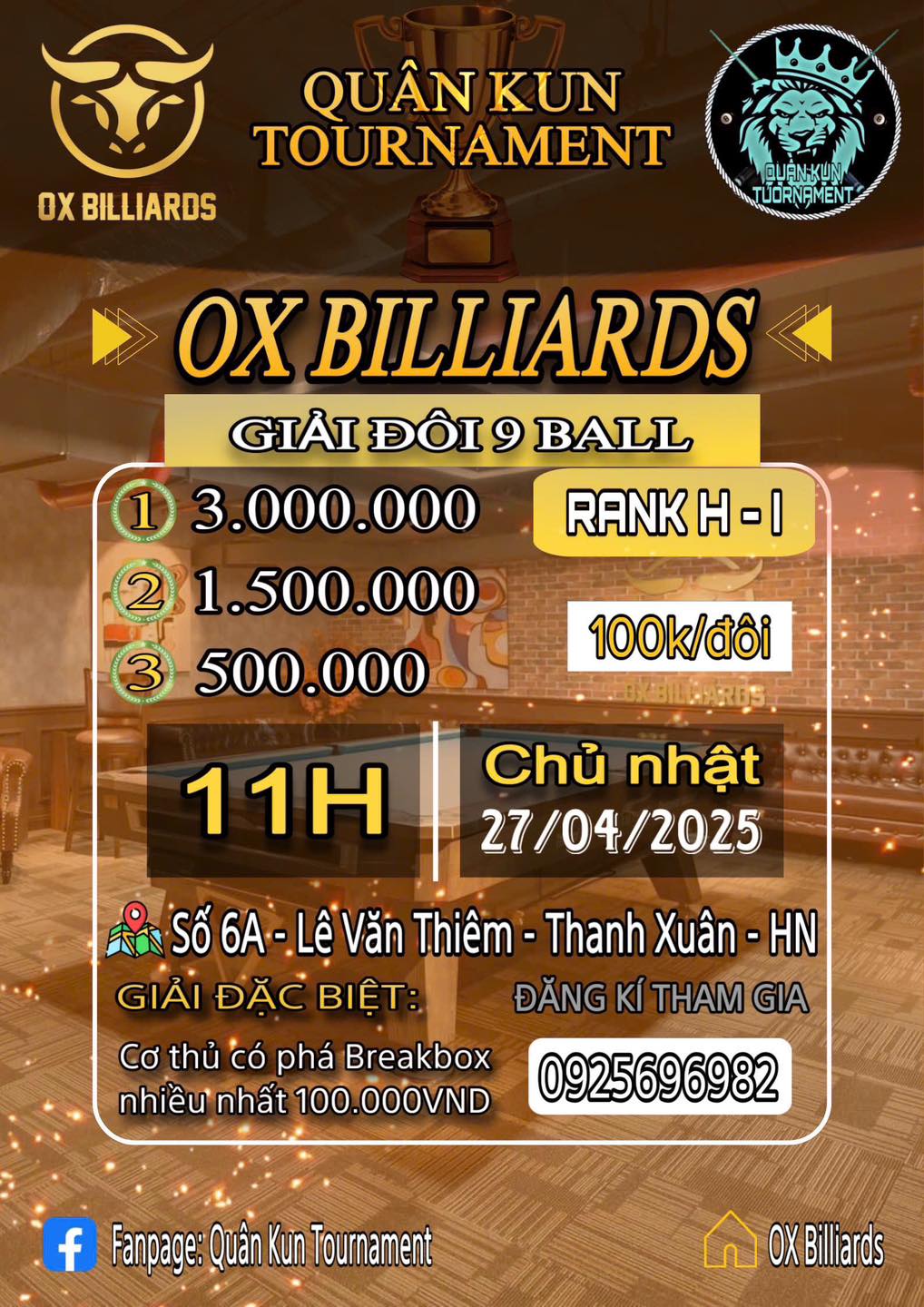 OX Billiards Club | Hanoi