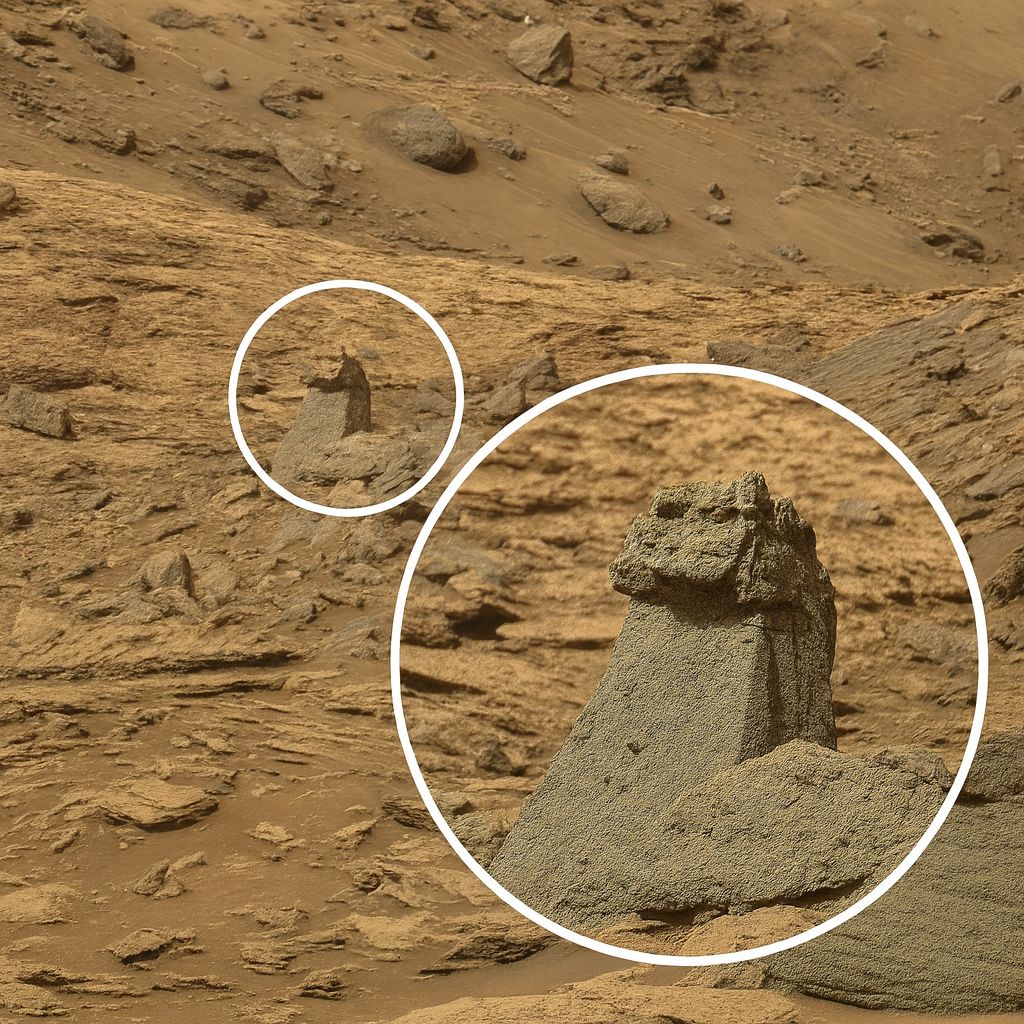 Space - 🪨 The “Statue Rock” of Mars! 🔴 NASA’s rover spotted this ...