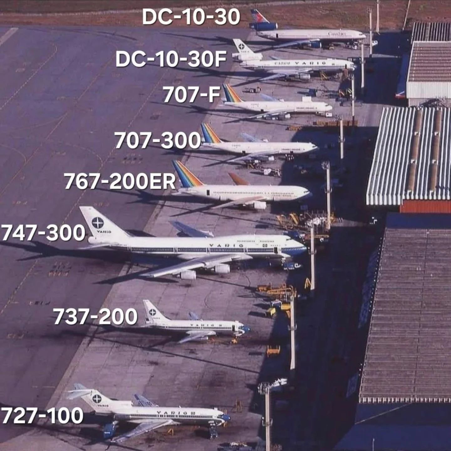 Varig Boeing 707-441, PP-VJA.This 707 was the first in varig's