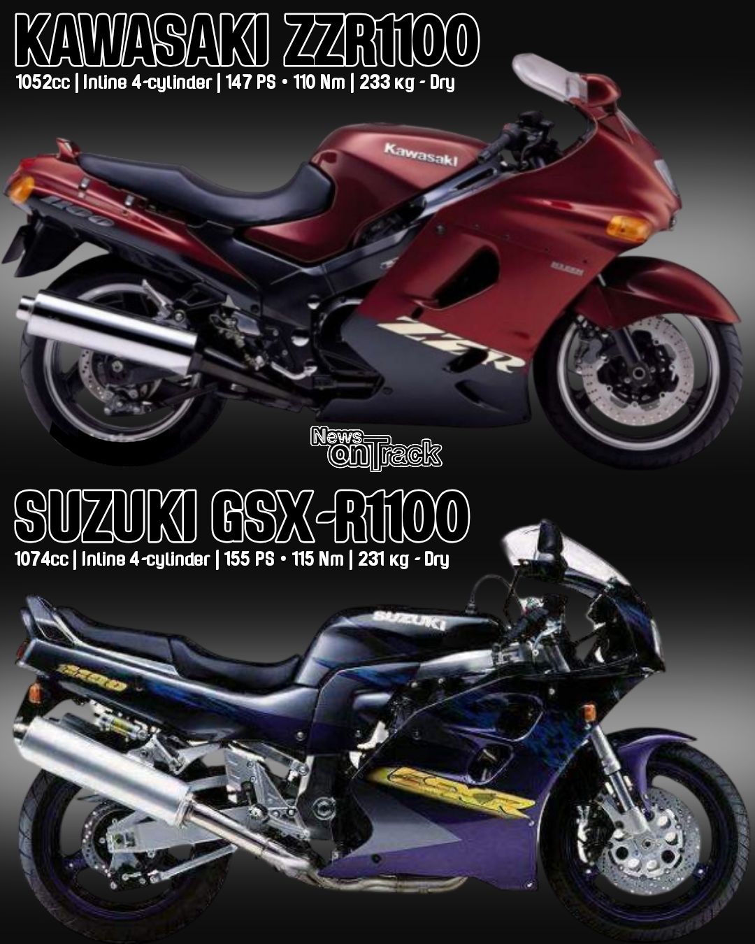 In 1996, the open-class motorcycle world witnessed a clash of