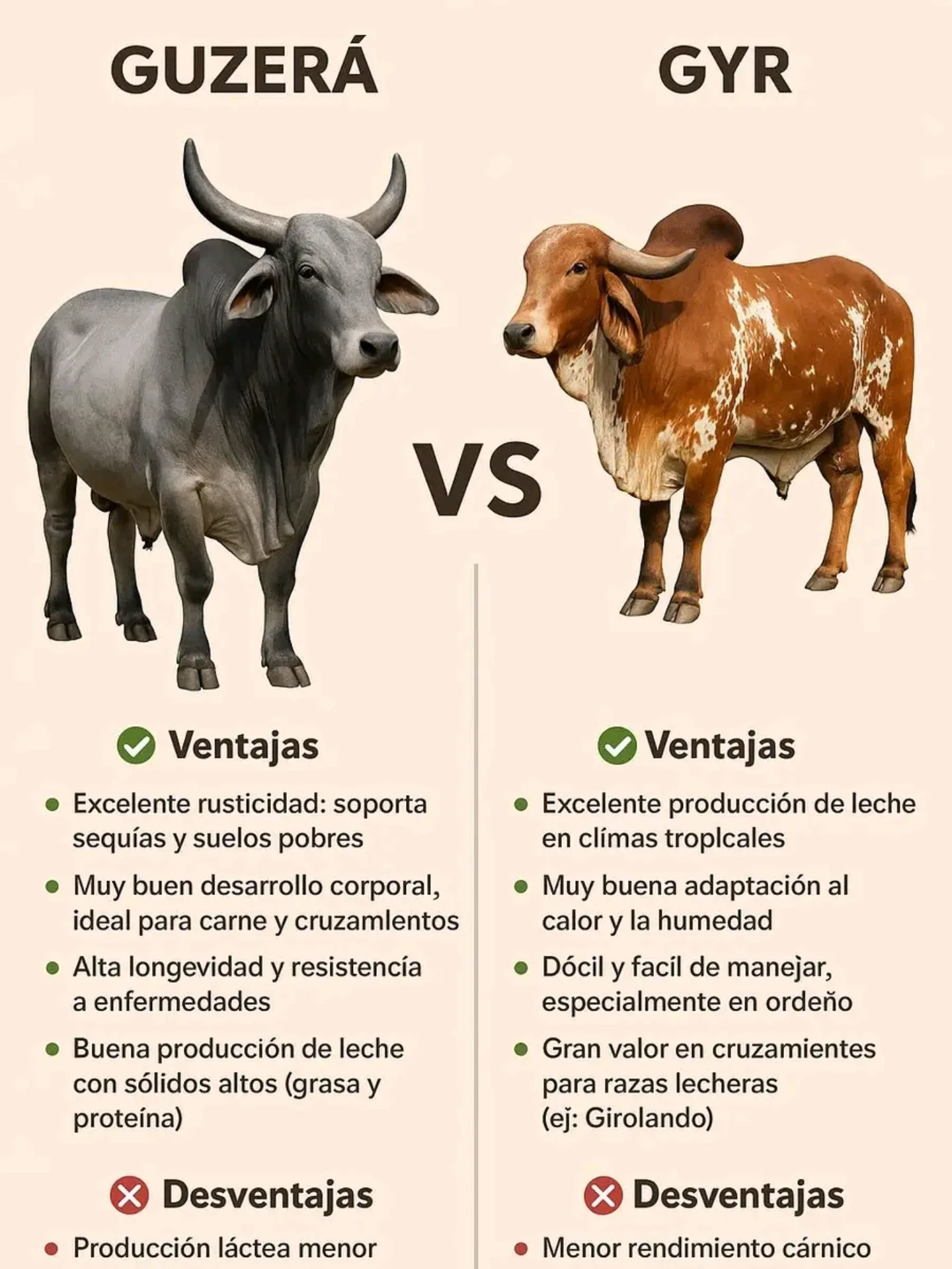 Agrobull - 🐂 GUZERÁ Ventajas • Excelente rusticidad: soporta sequías y ...