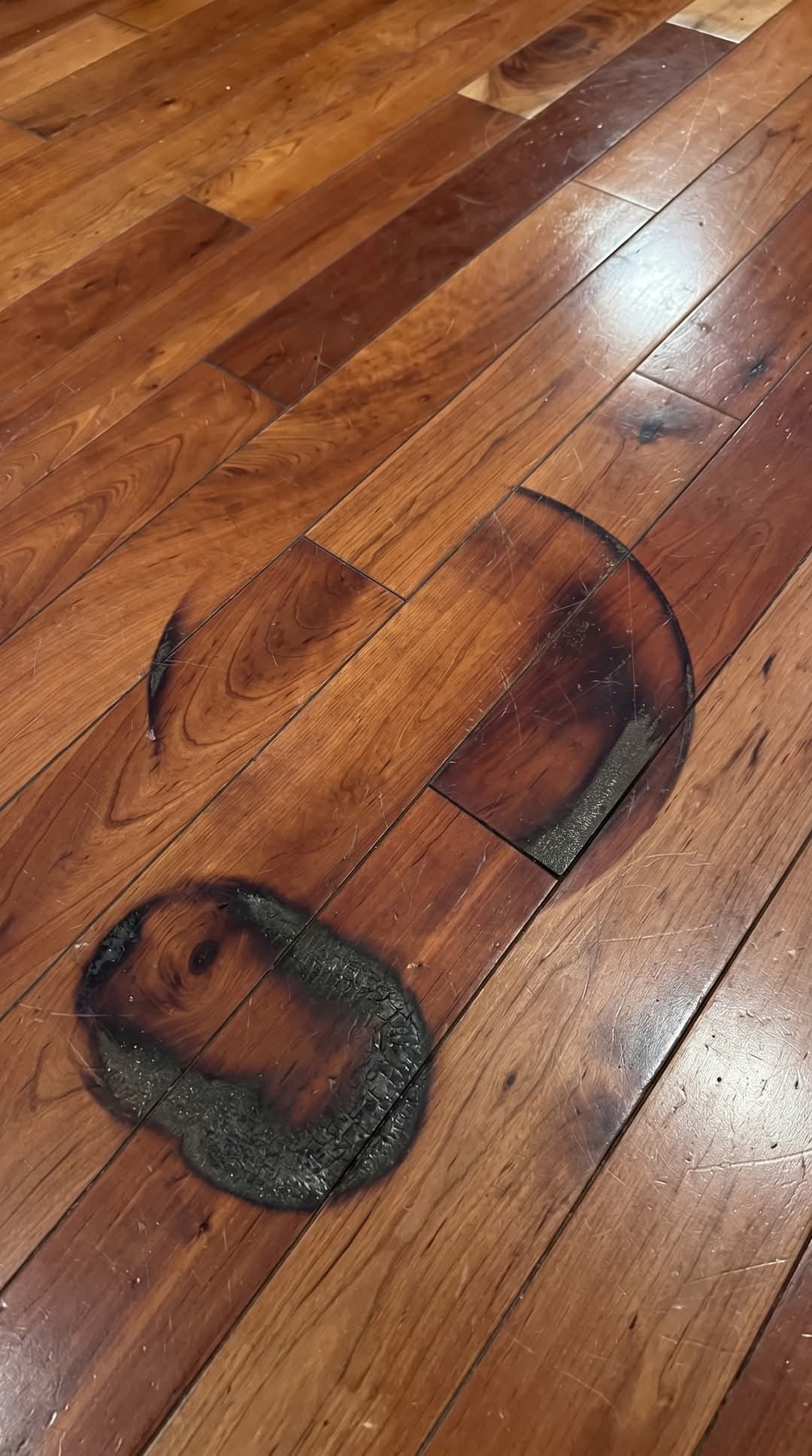 How to fix a cigarette burn in hardwood floor in Calgary?