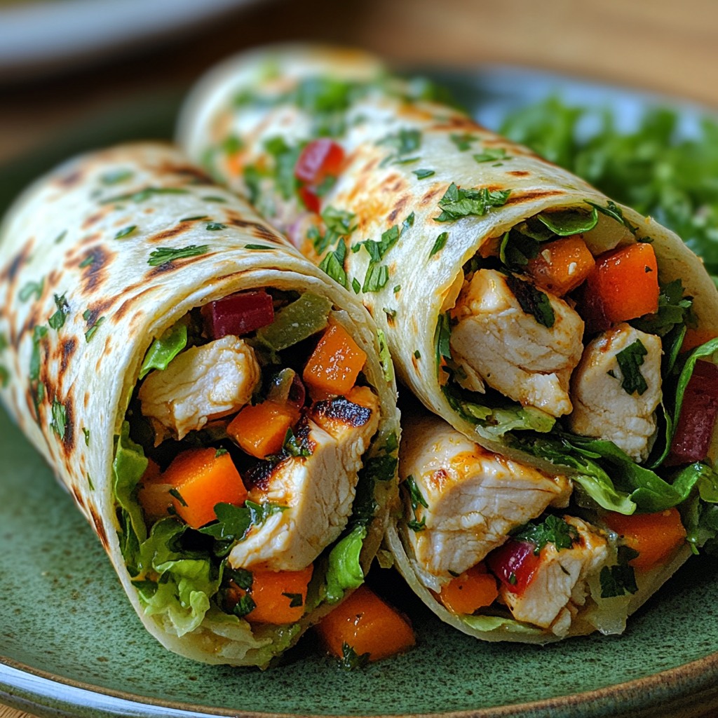 Recette - 🌯 Wrap poulet & légumes croquants 👥 Pour : 2 personnes (2 ...
