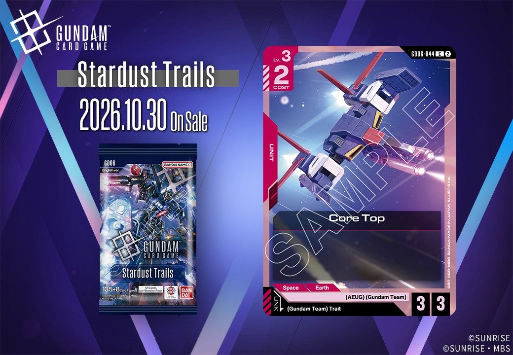 Gundam Card Game's Stardust Trails booster pack releases October 30