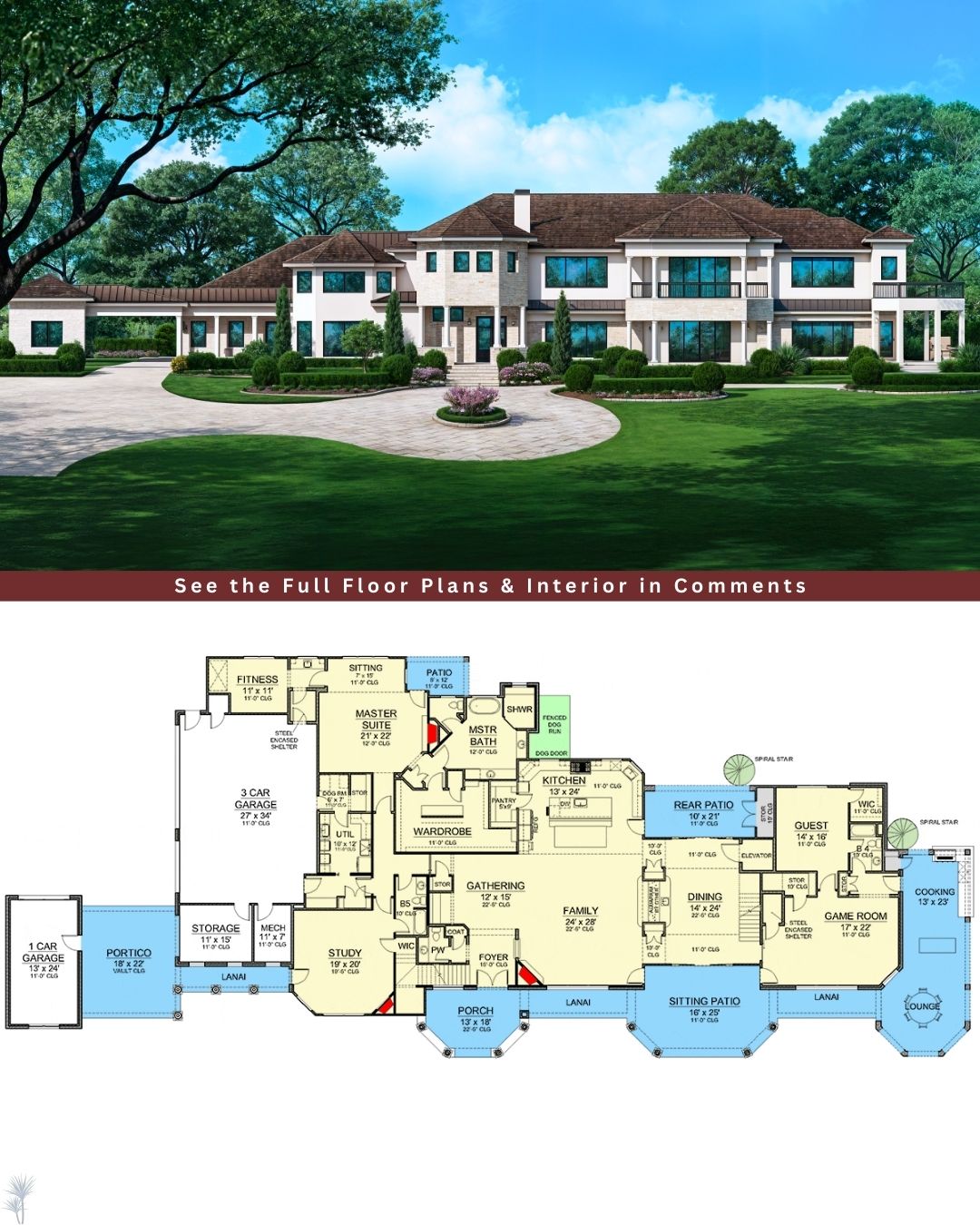 Dream Homes & Plans Co. - Discover the details of this Sprawling 4-Bed ...