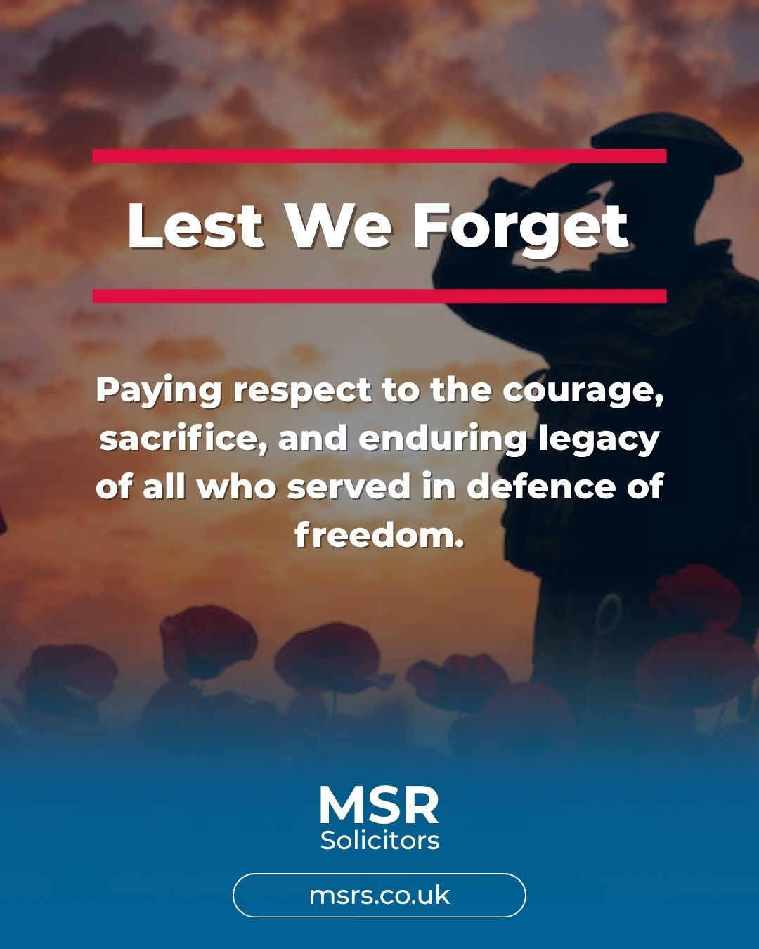 MSR - At the eleventh hour, we remember the men and women who gave ...