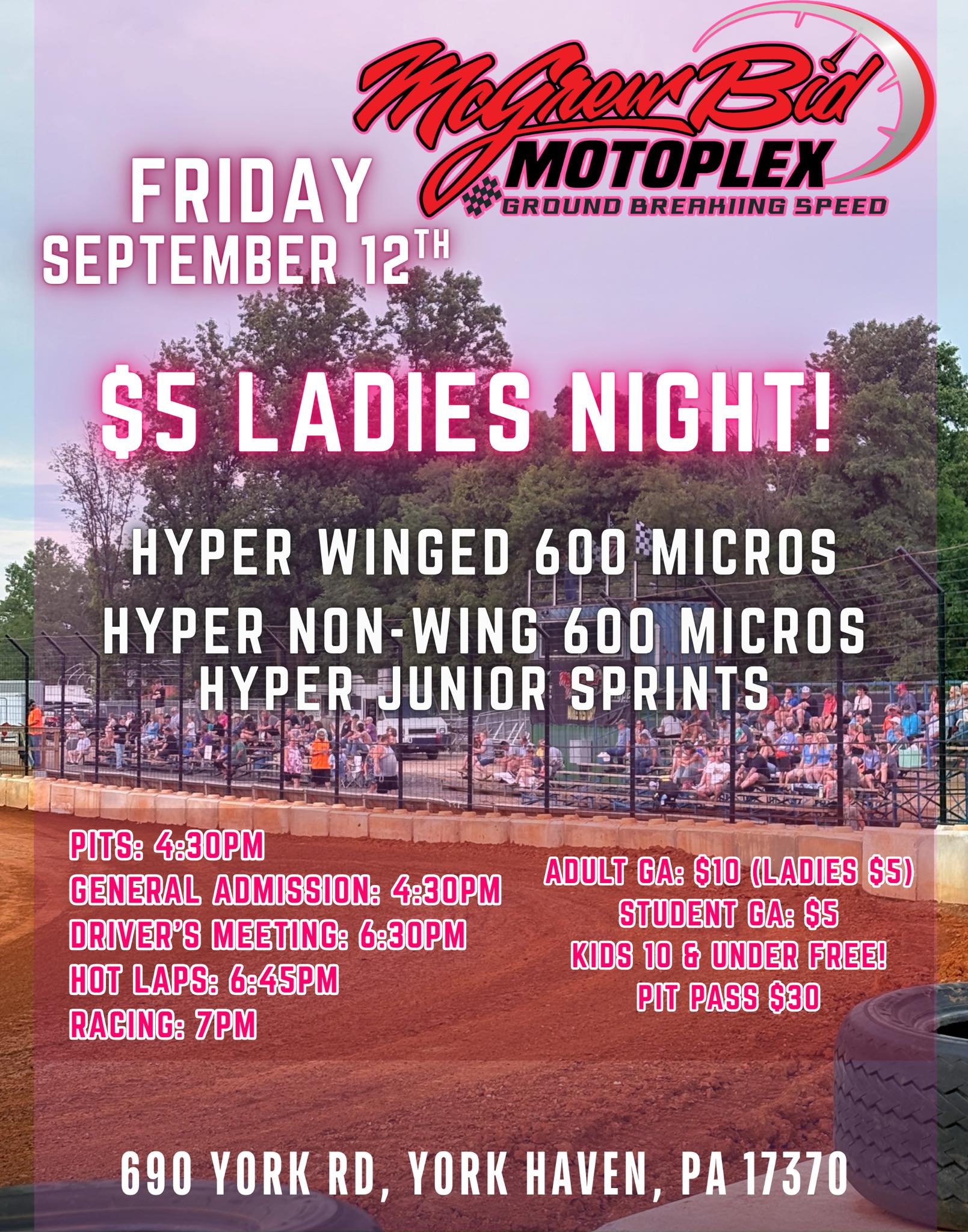 McGrewBid - 🏁𝐂𝐨𝐦𝐢𝐧𝐠 𝐔𝐩: This Friday 𝐒𝐞𝐩𝐭𝐞𝐦𝐛𝐞𝐫 𝟏𝟐𝐭𝐡 $5 Ladies Night! 🏁 ...