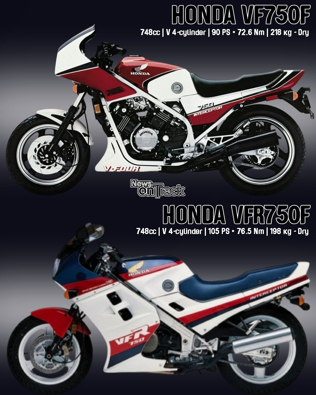 News - The evolution from the Honda VF750F to the 1986 VFR750F is