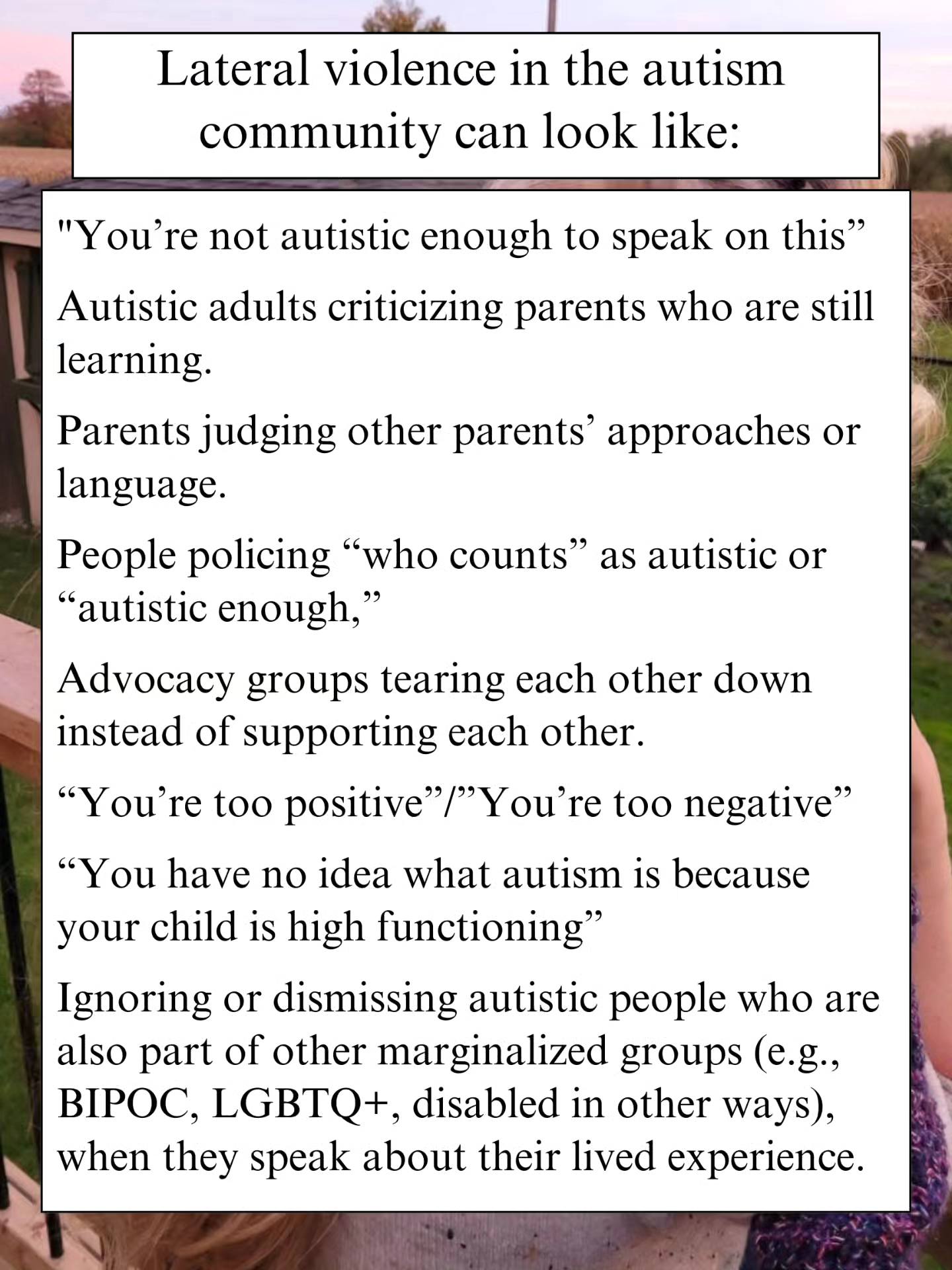 Visual Reference: Autism Out Loud