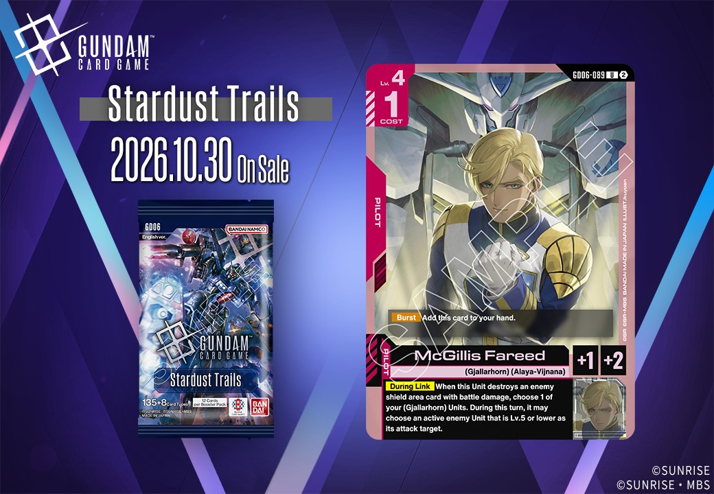Gundam Card Game introduces McGillis Fareed in Stardust Trails