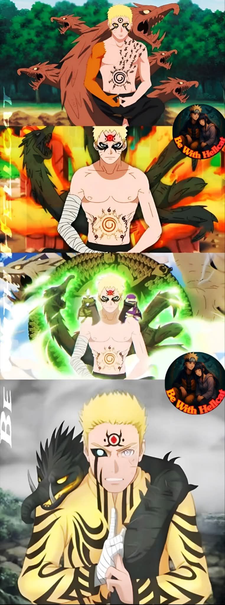 Naruto's four tails transformation shocks Yamato