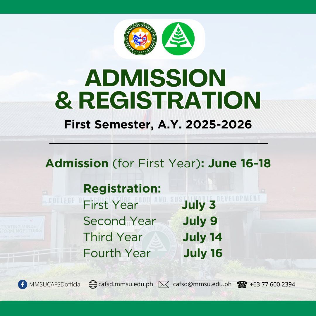 MMSU - To all new and returning CAFSD students, please be guided with ...