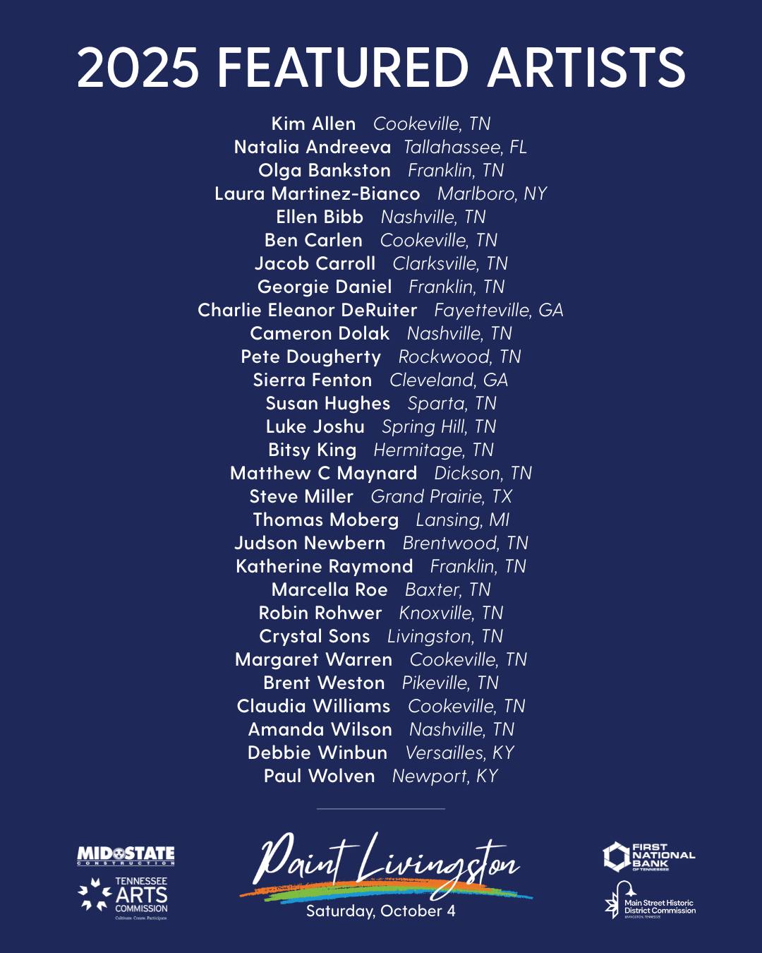 Overton - We're excited to announce this year's roster of talented ...