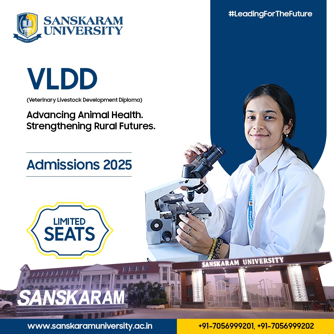 🚨🐾 VLDD Admission Open – Hurry Up!... - Sanskaram University | Facebook
