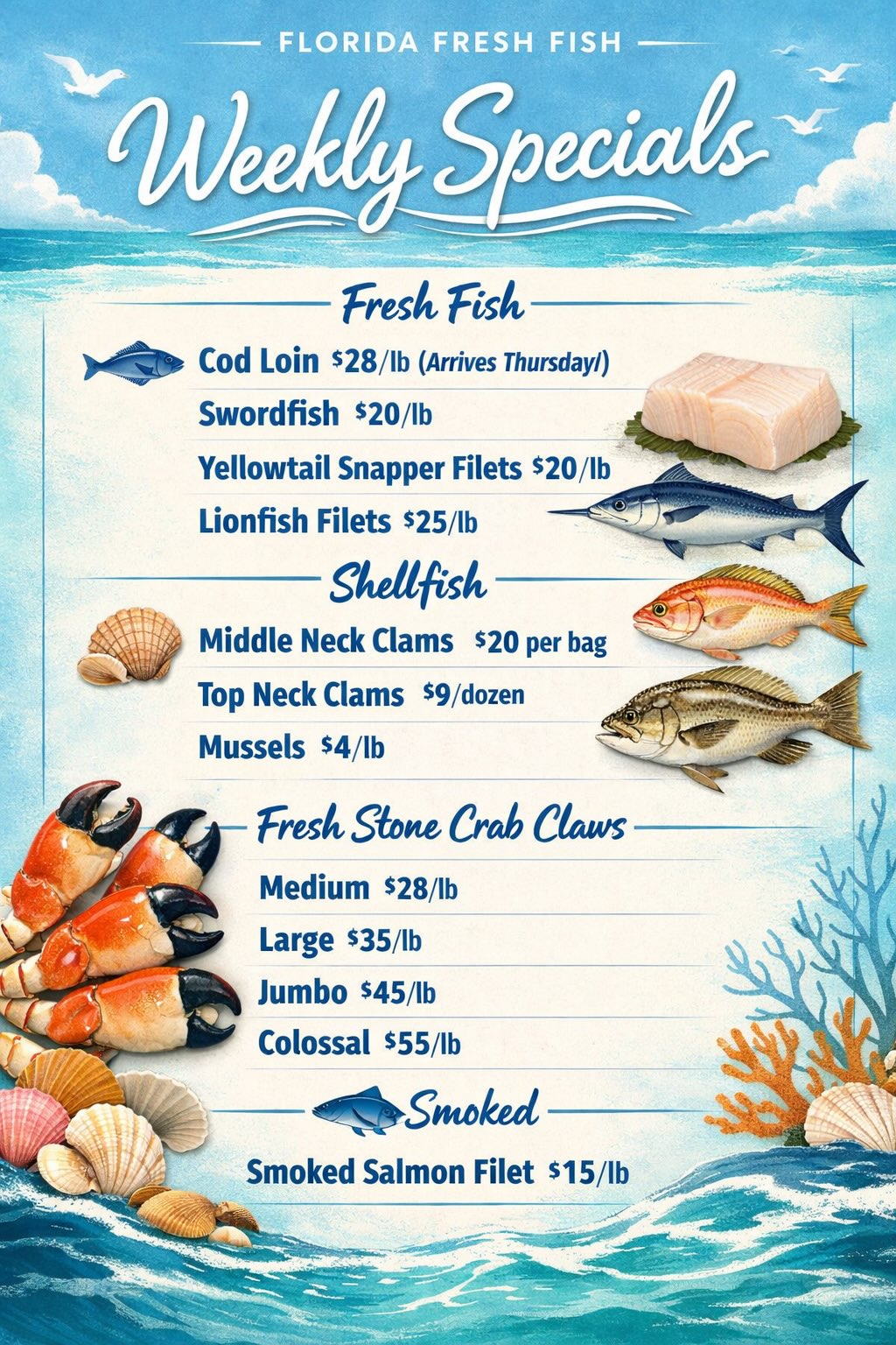 Florida - Another week of the freshest seafood specials in Florida ...