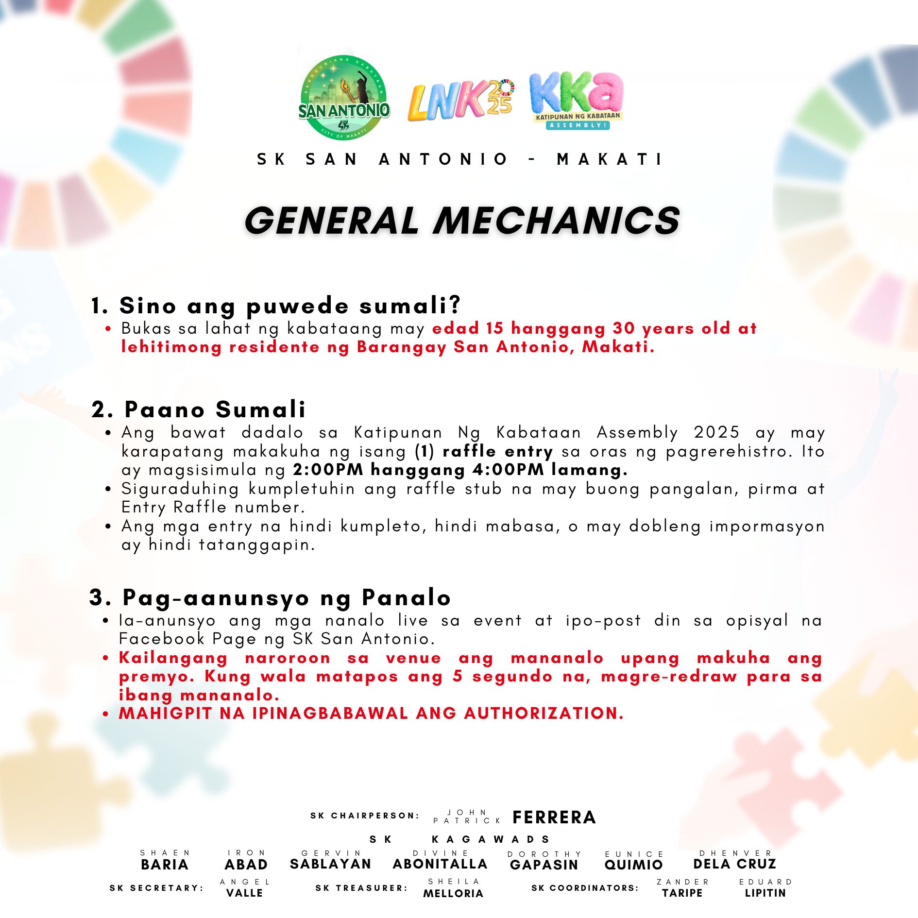 🎉 GRAND RAFFLE ALERT! 🎉... - SK San Antonio - Makati City | Facebook