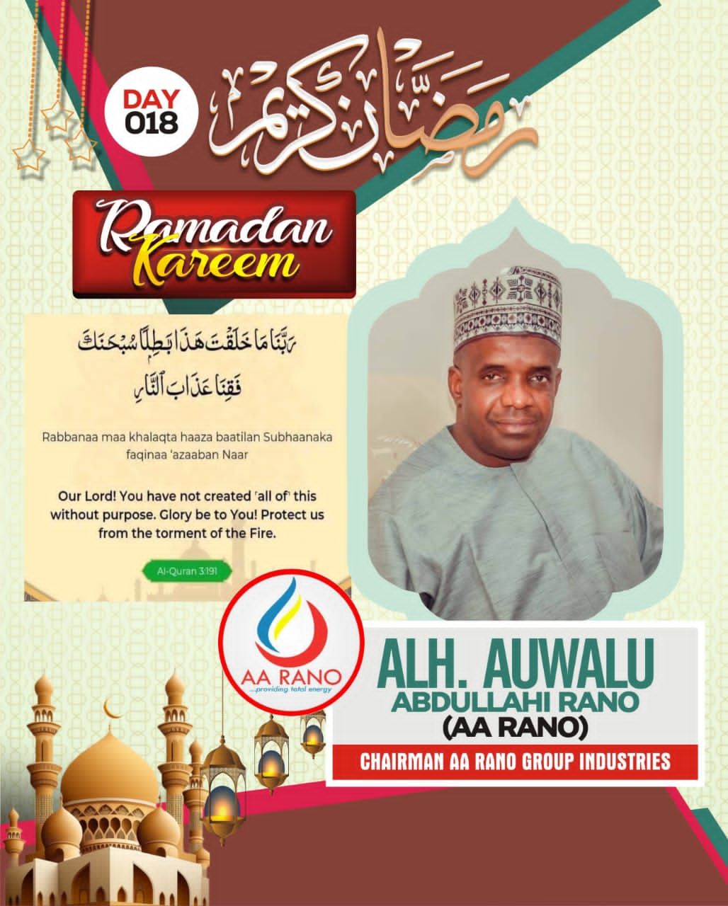 Auwalu Abdullahi Rano - AA Rano | Lagos