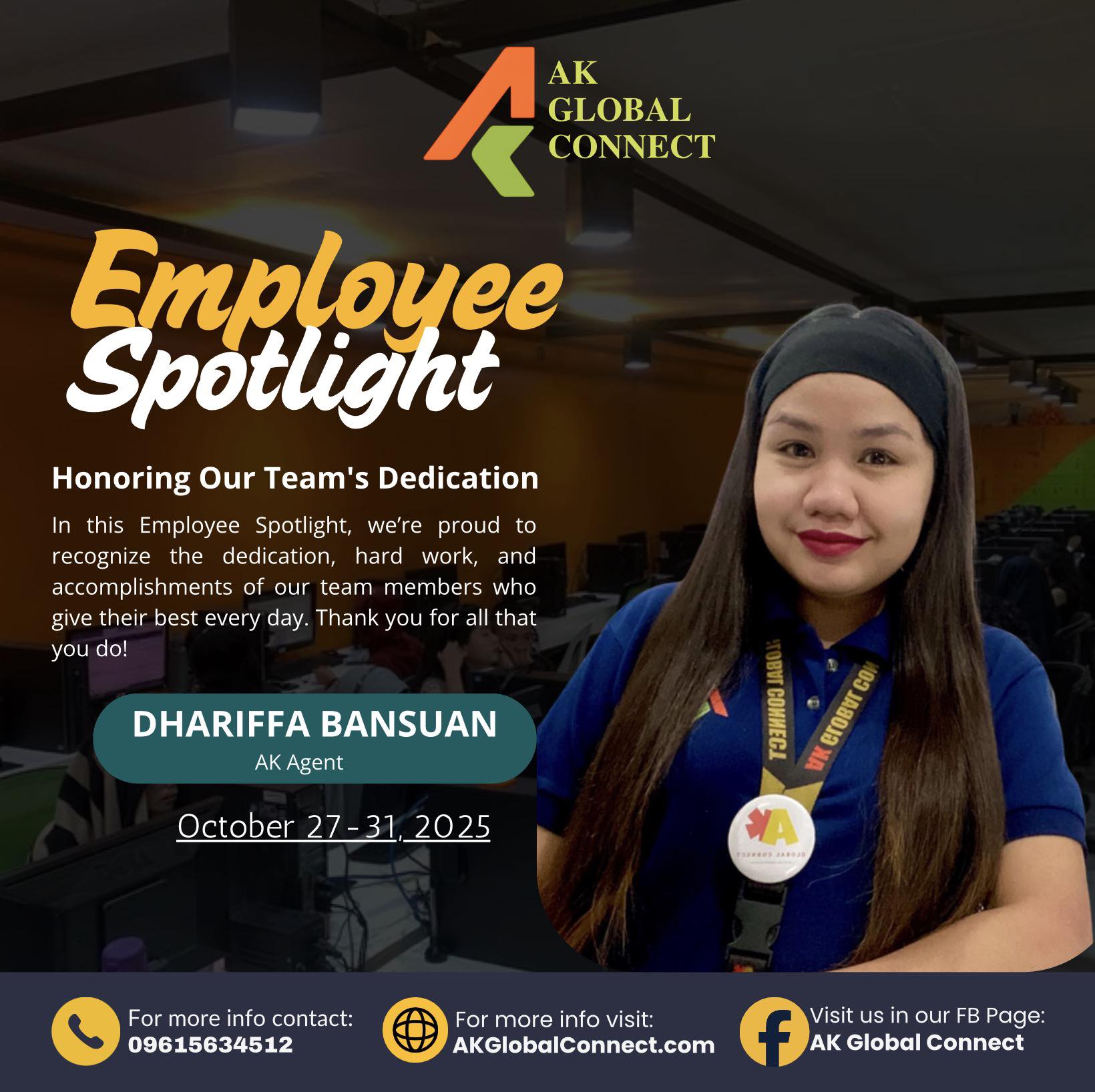 AK - 🌟 Employee of the Week 🌟 Congratulations! Your hard work and ...