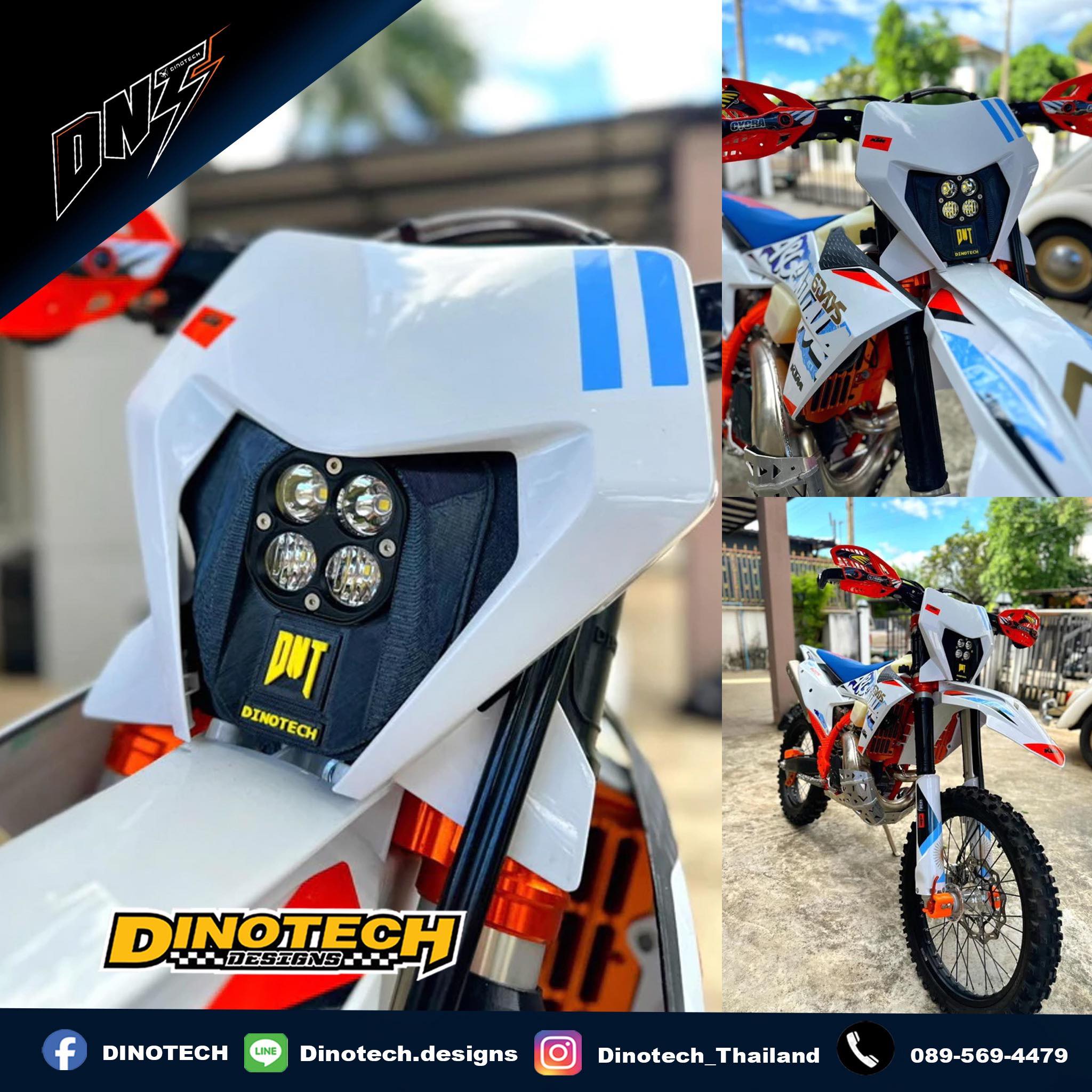 Dinotech led headlight kit for Kawasaki KLX230