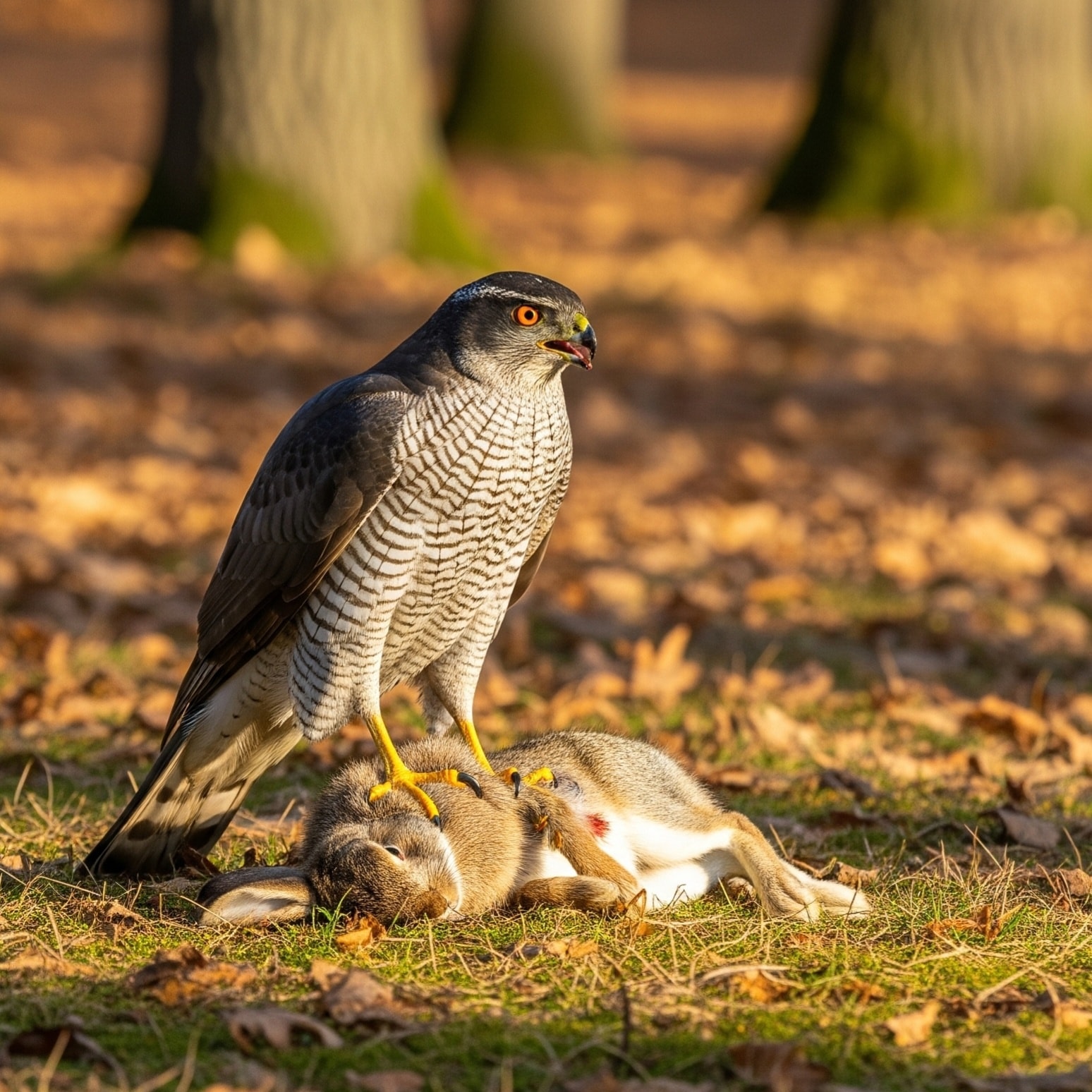 Eagle - Goshawk hunting the rabbit 🐇 best image #ai #eaglepower47 ...