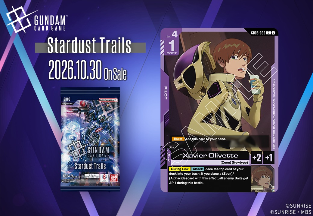 Xavier Olivette card revealed for Gundam Card Game Stardust Trails