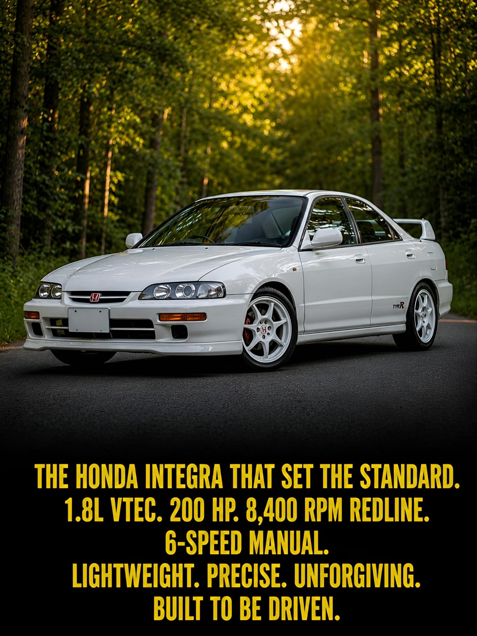 Modified 1994 Honda Integra ZX coupe with performance upgrades