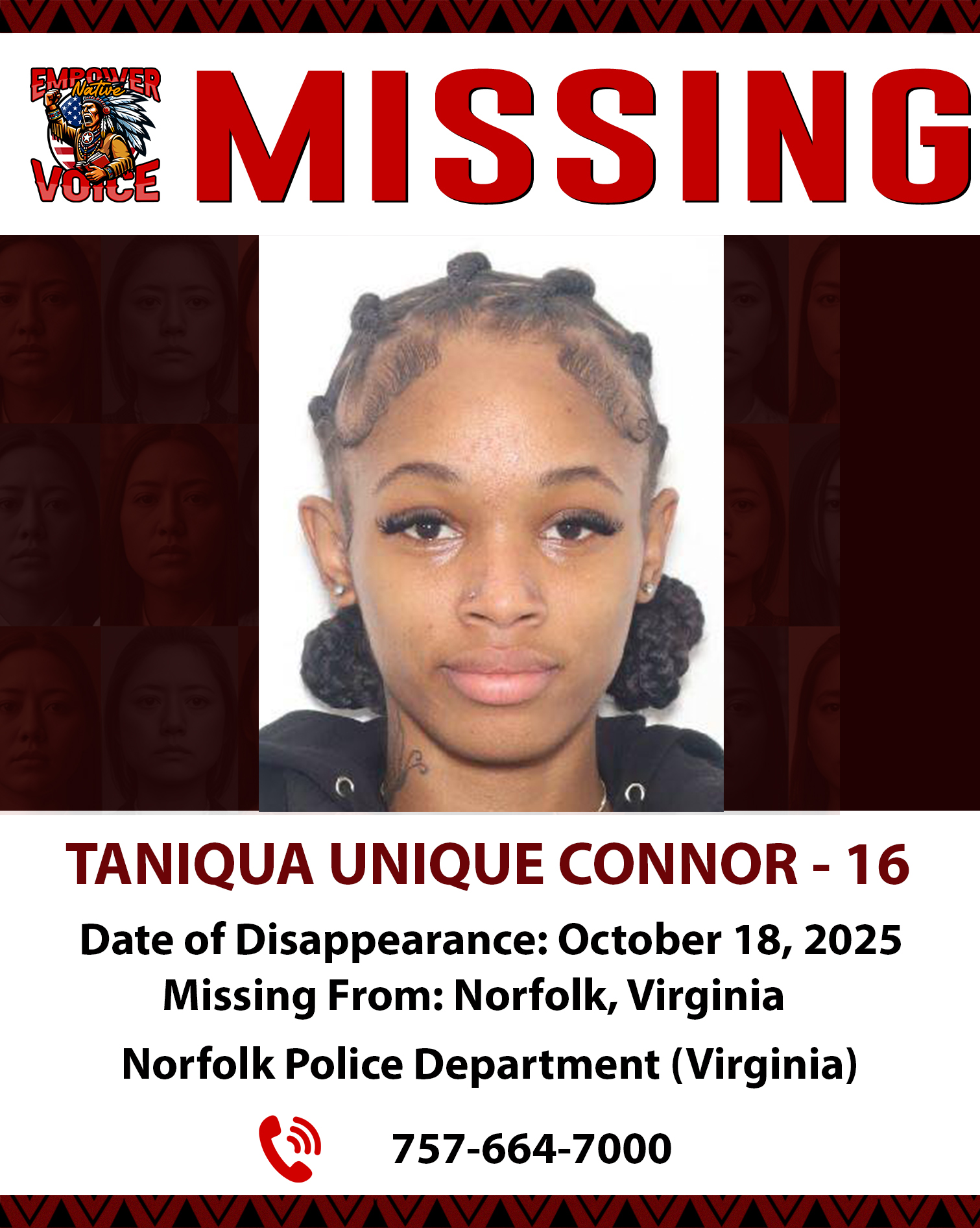 🚨 MISSING PERSON ALERT -... - Empower Native Voice Community | Facebook