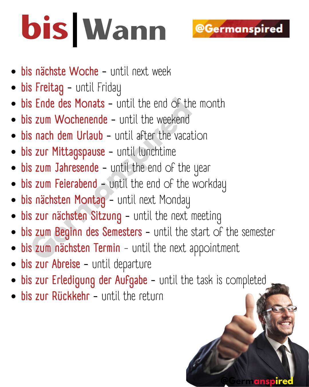 Germanspired - bis Wann? #learngerman #deutschlernen # ...