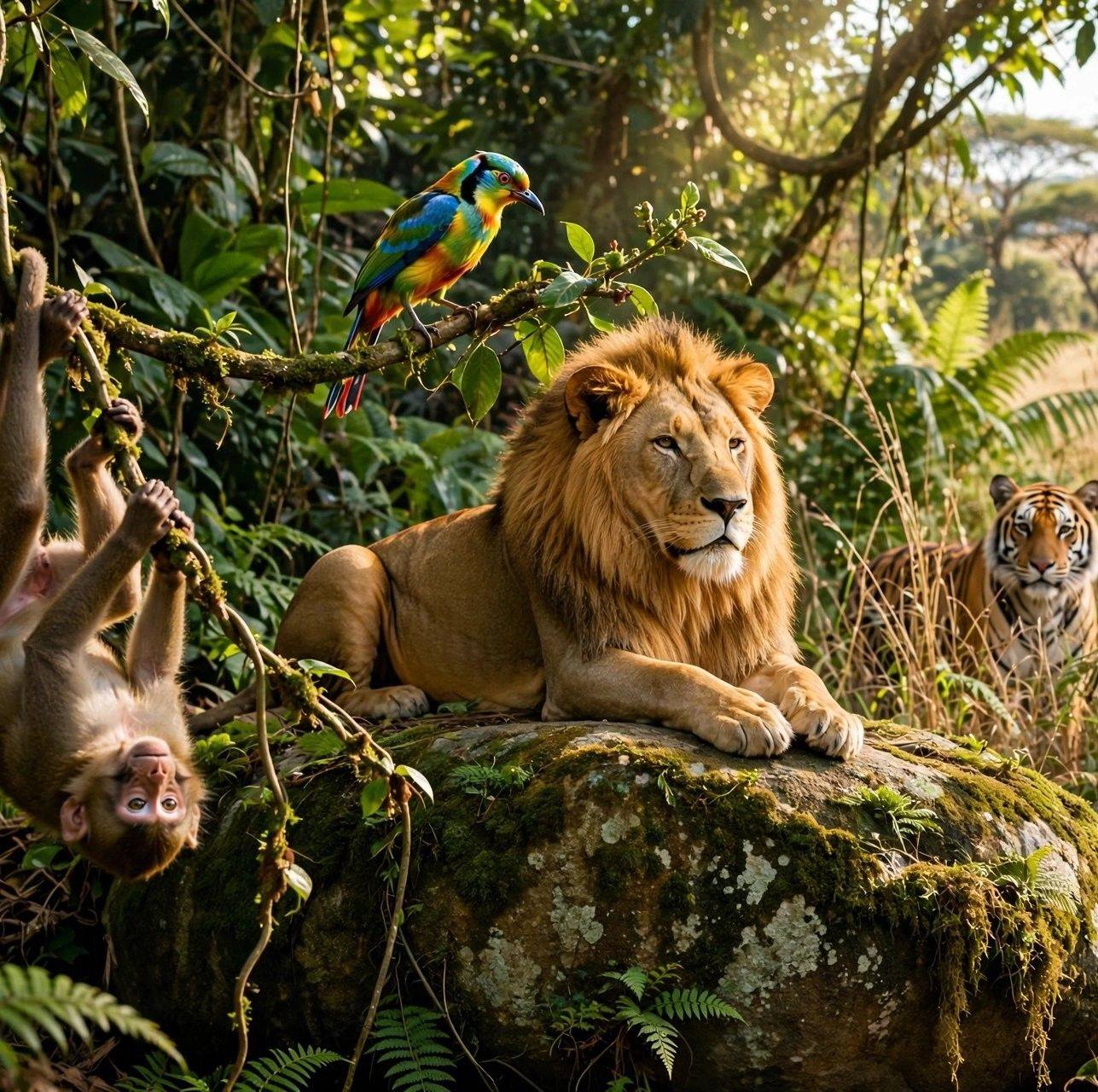 A majestic lion shares a loving hug with his caretaker. 🦁 ️ | Courage ...