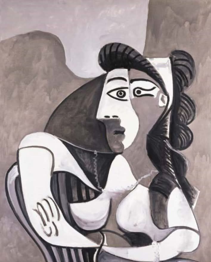 Pablo Picasso's femme dans un fauteuil painting