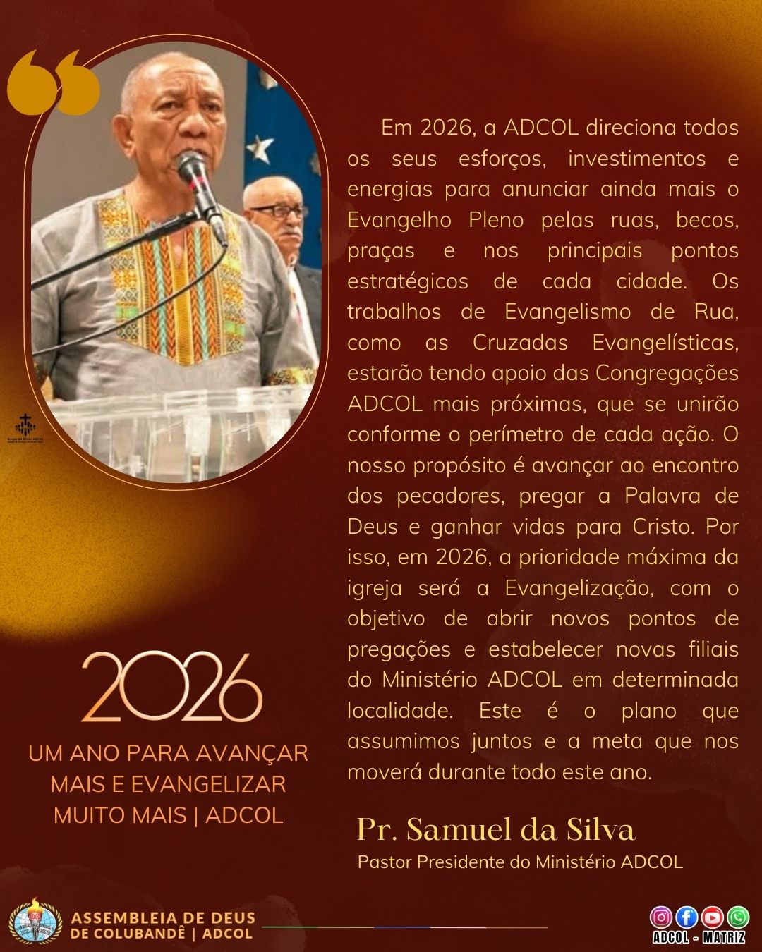 ADCOL - MATRIZ - 2026, UM ANO PARA AVANÇAR MAIS E... | Facebook