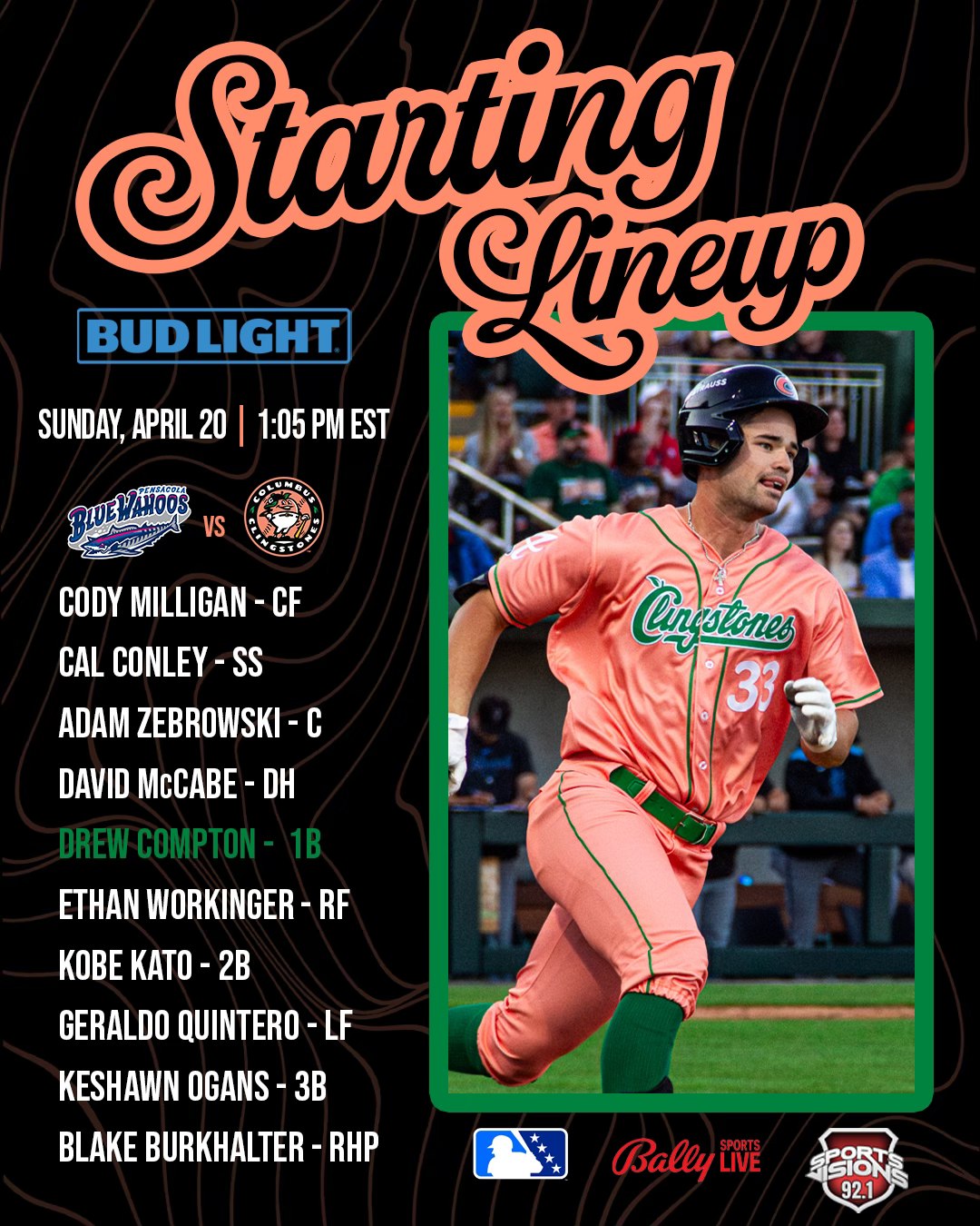 Columbus Clingstones - EASTER LINEUP! 🐣 Watch live on MiLB TV or Bally ...