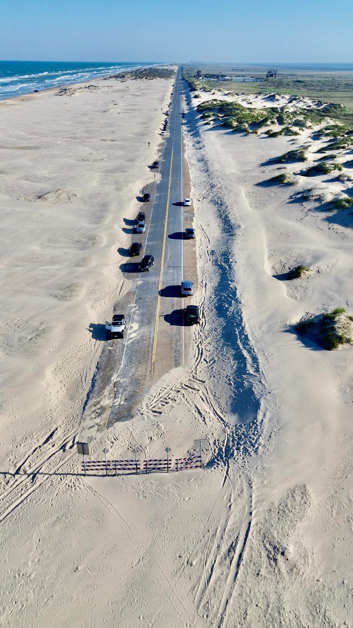 The end of the road, northern side of the island! South Padre Island, Texas 🚧🚧🚧