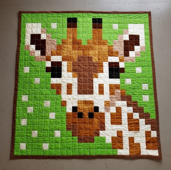 Easy - This giraffe quilt instantly makes me smile. Tiny squares coming ...