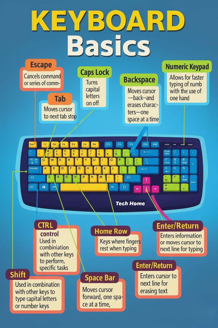 Tech - Keyboard Basics: Learn All Functions of a Keyboard 😍💯 #keyboard ...